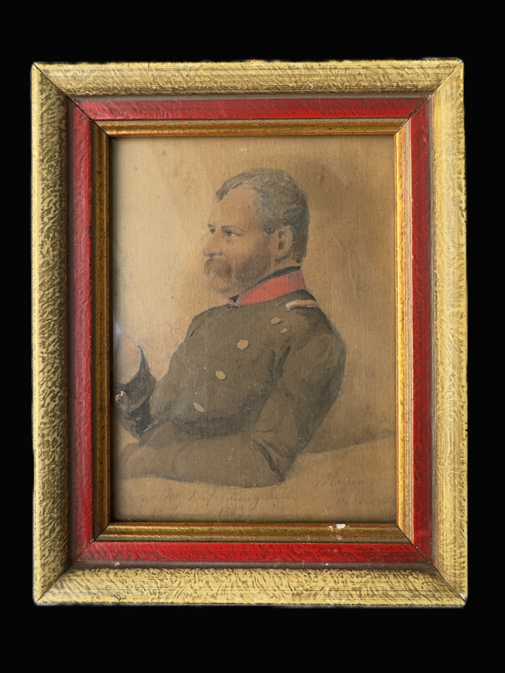 Prussian General von Schoeler Pour le Merite Watercolor Kaiser Franz Grenadier