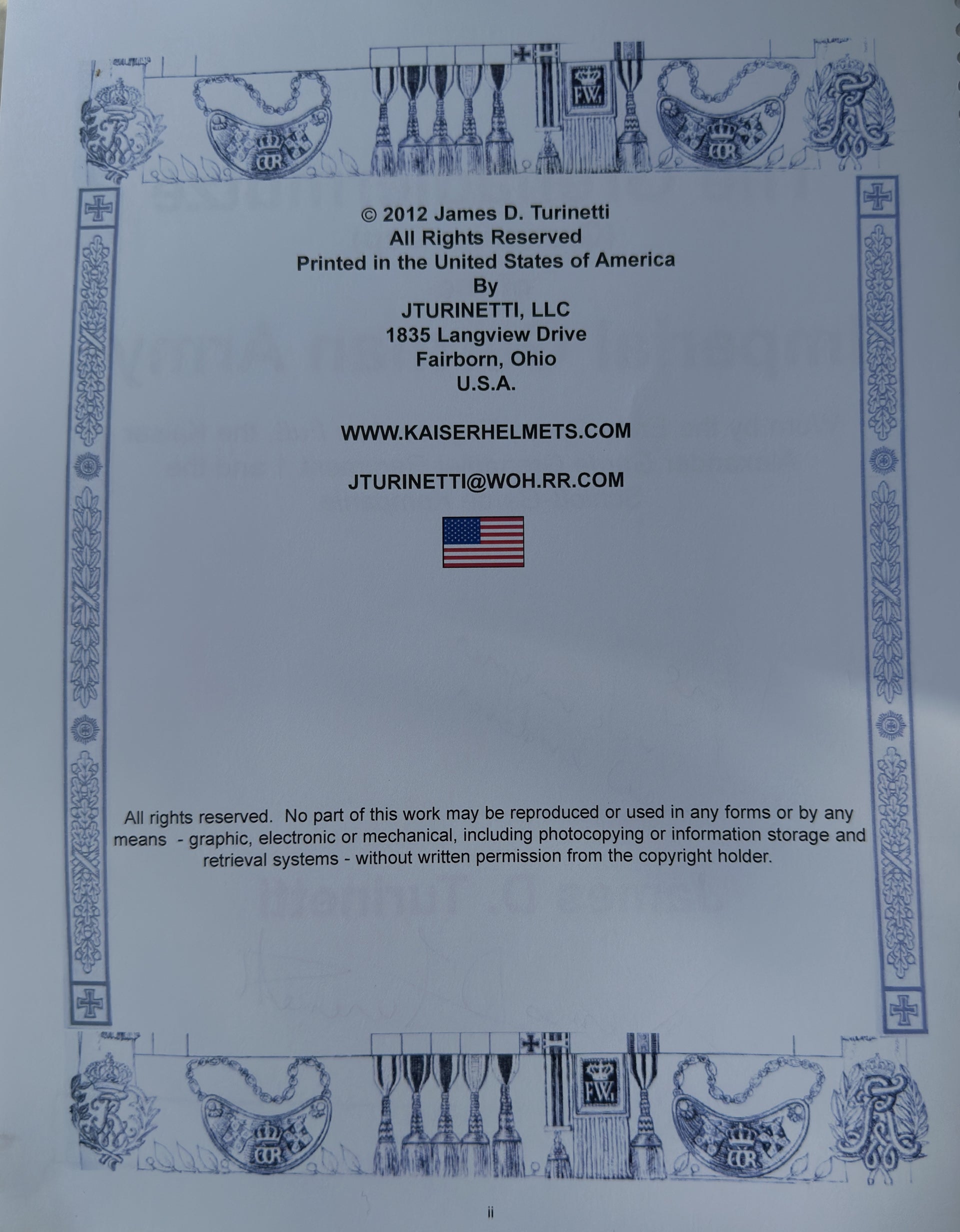 Turinetti Grenadiermütze Imperial German Army EGRzuFuß KAGGR1 Digital Book