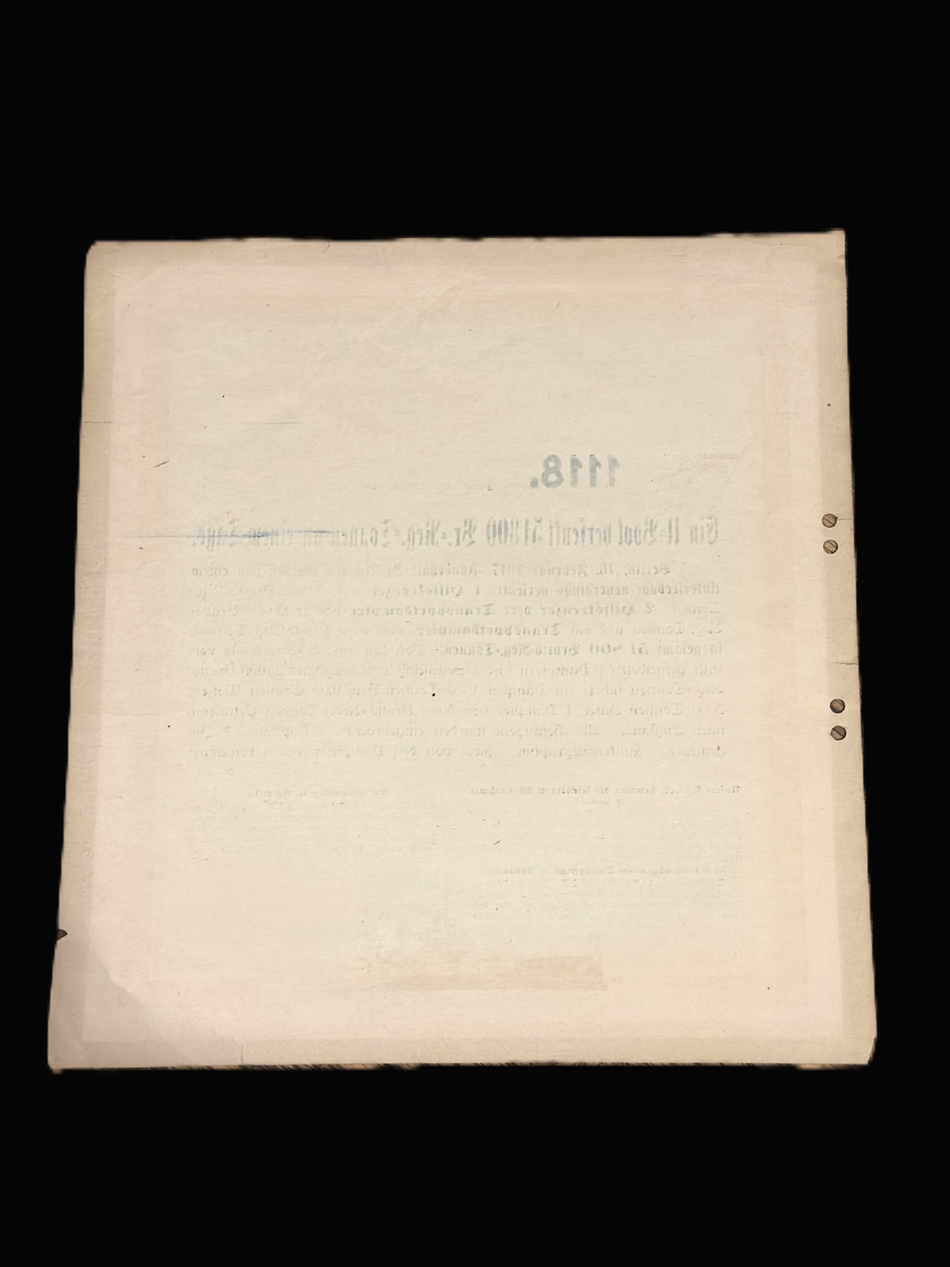 Imperial German WWI War Bulletin Feb 1917 U-Boat 51800 Tons Unrestricted Submarine