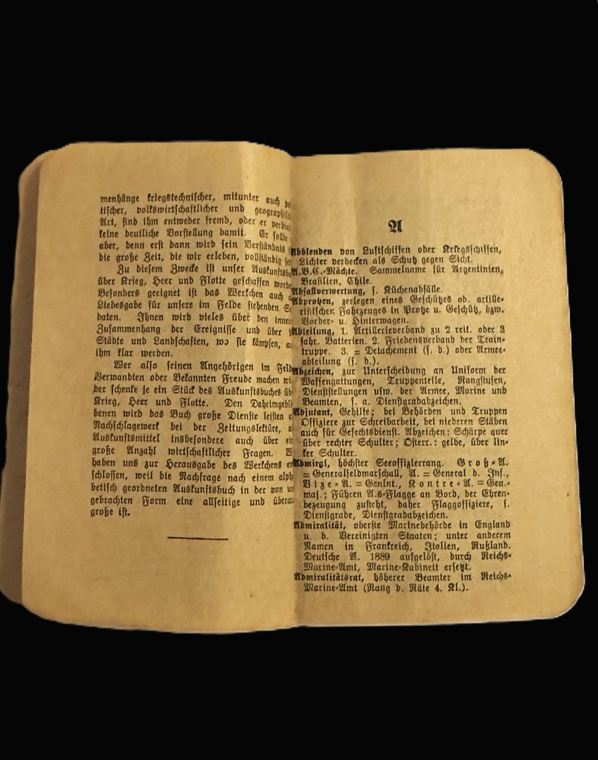 Imperial German WWI 1915 Pocket Reference Book Krieg Heer und Flotte Dietmar Dated