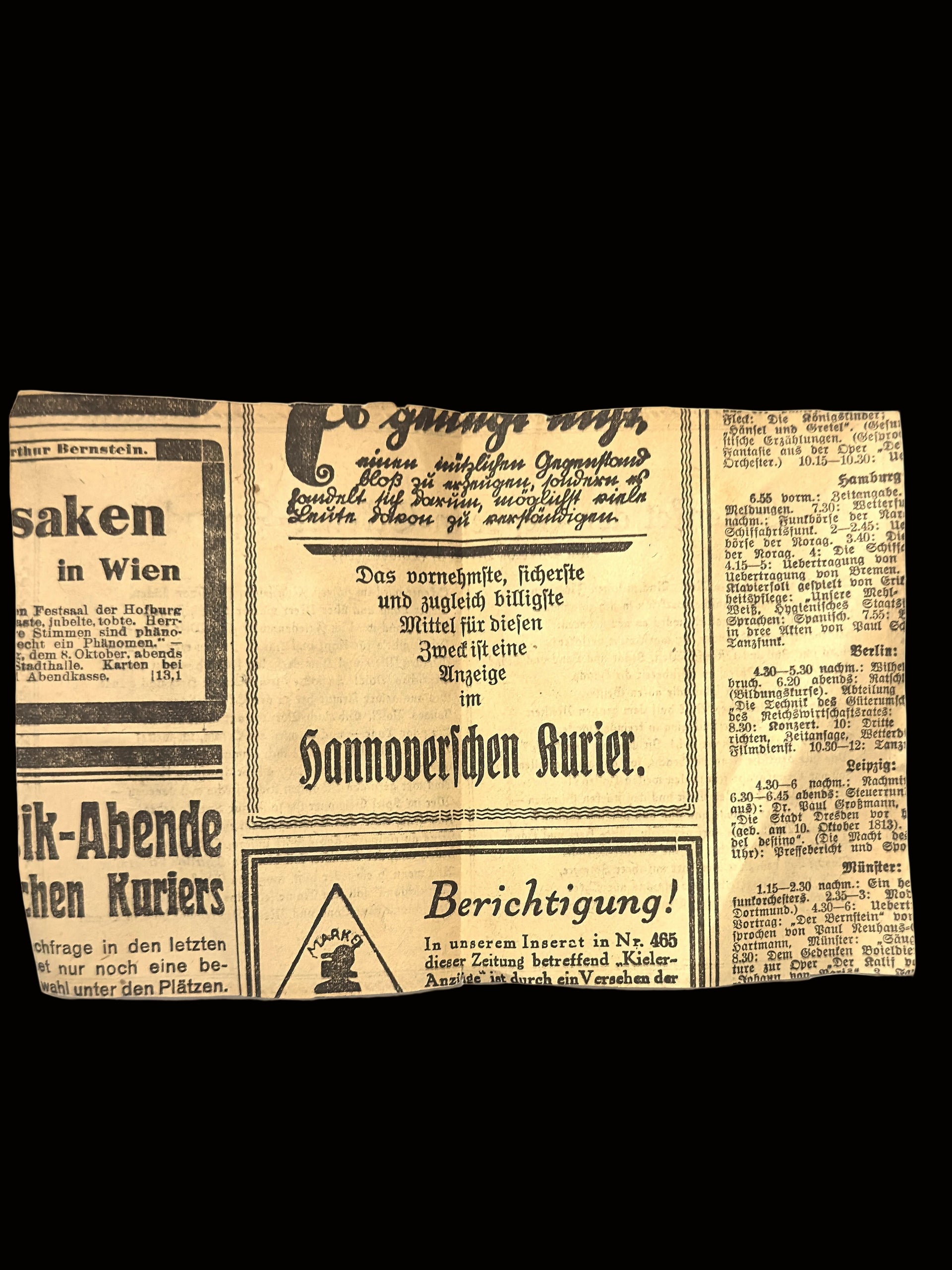 German 1925 Zeppelin Eckener Spende Fundraising Poem Newspaper Clipping Graf Zeppelin