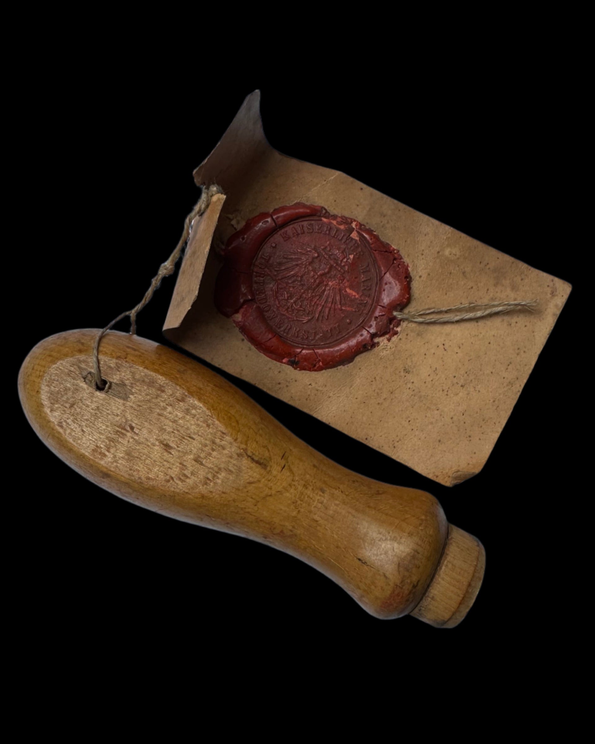 Imperial German tool sample with original wax seal from Kaiserin Auguste Viktoria Naval Arsenal