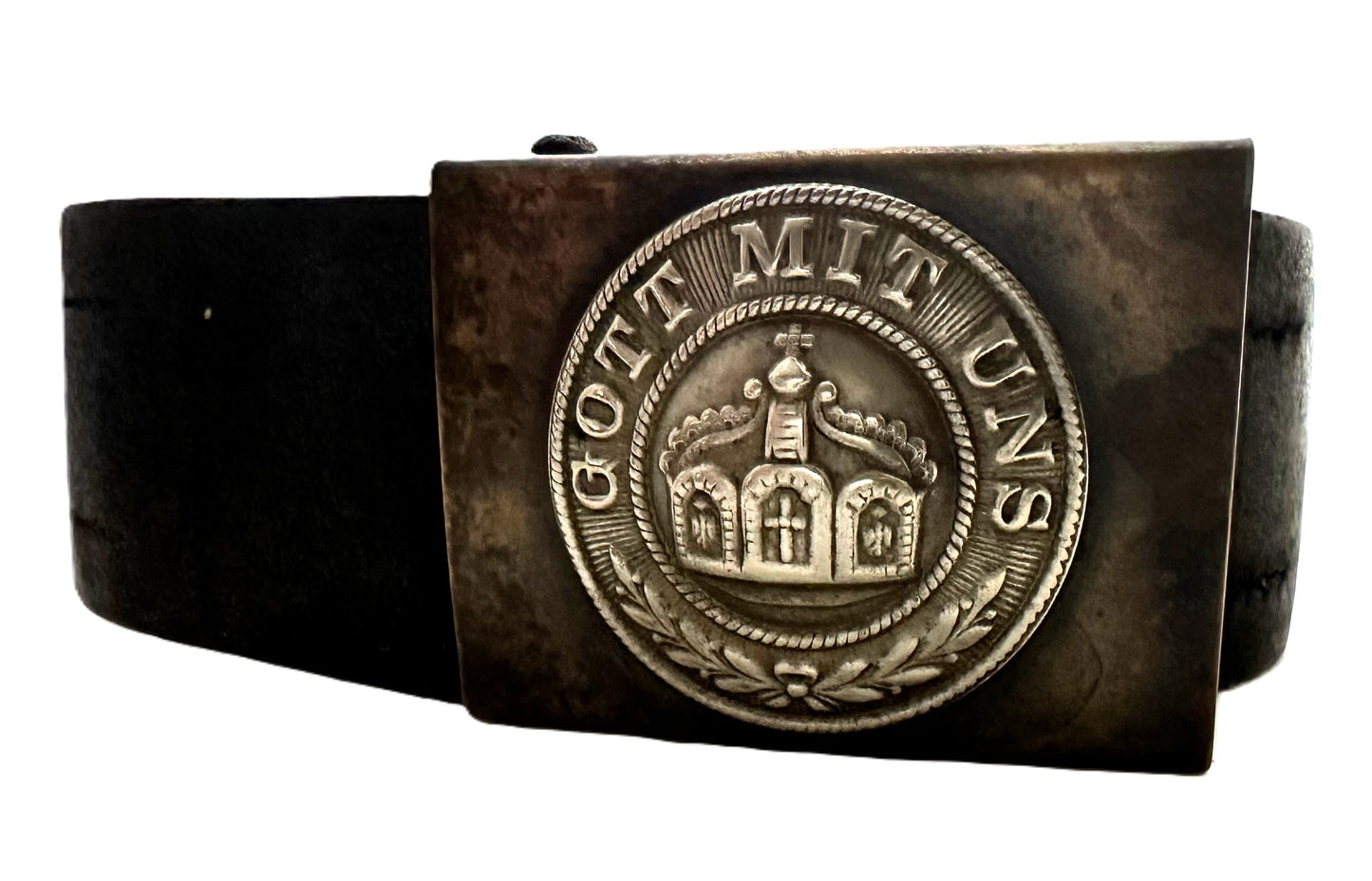 German Military Belt with "GOTT MIT UNS" Buckle