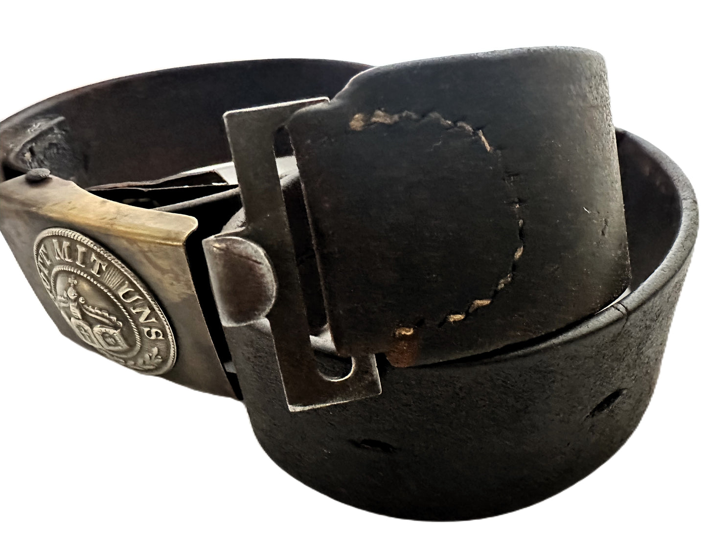 German Military Belt with "GOTT MIT UNS" Buckle