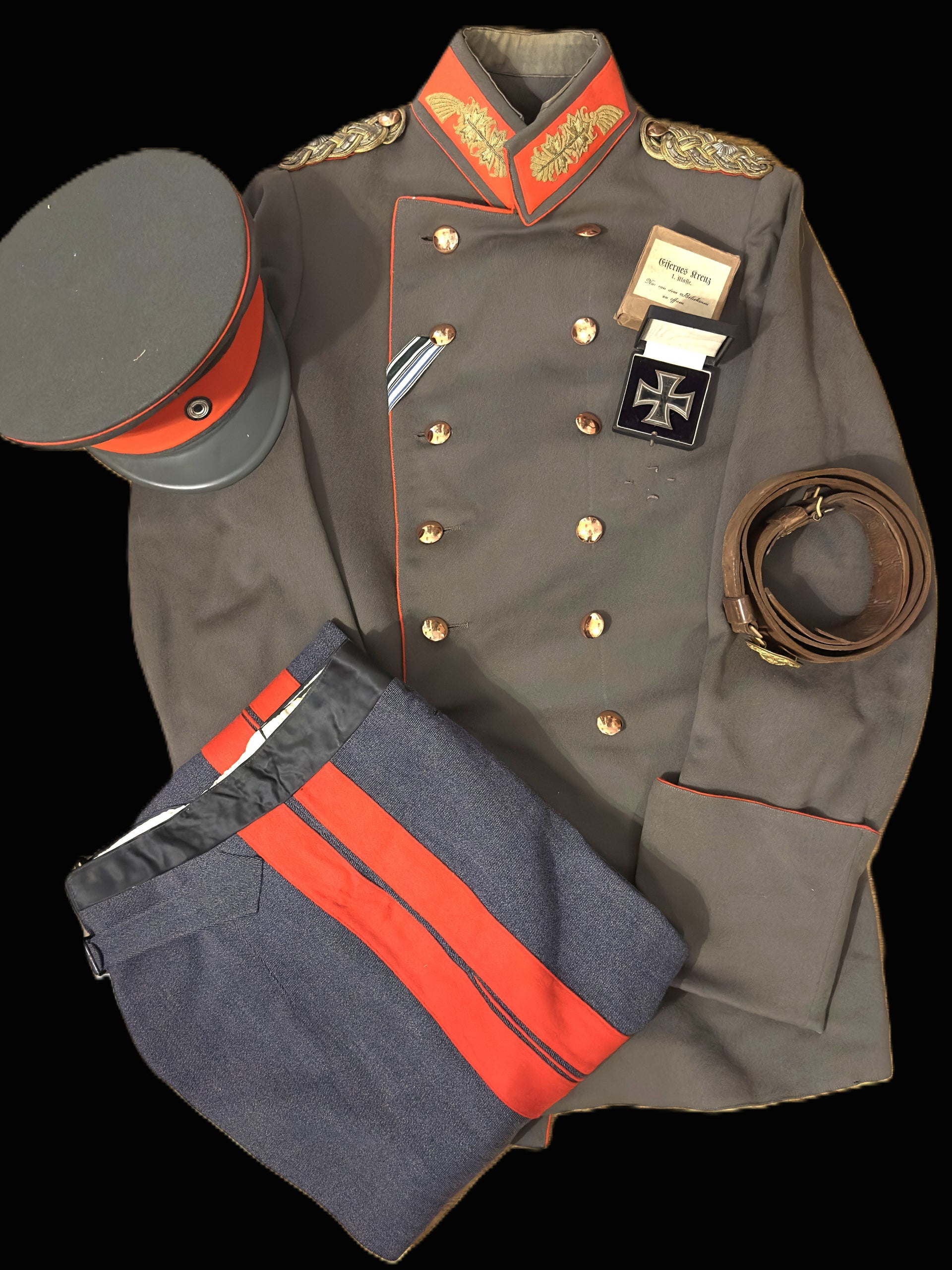 Preussen Generalleutnant M1915 Tunic Schirmmutze Ensemble v. Pannewitz EK1