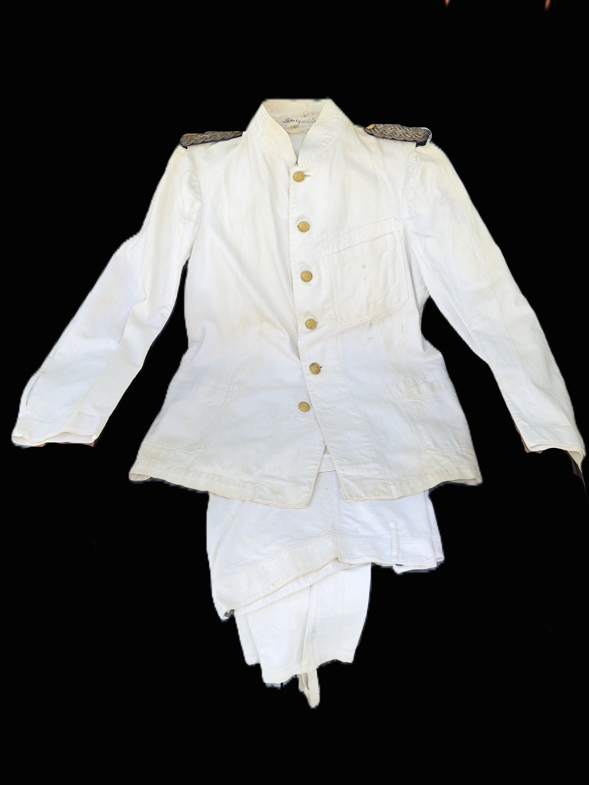 Imperial Kaiserliche Marine Officer Tropical White Uniform Named Steinmuller