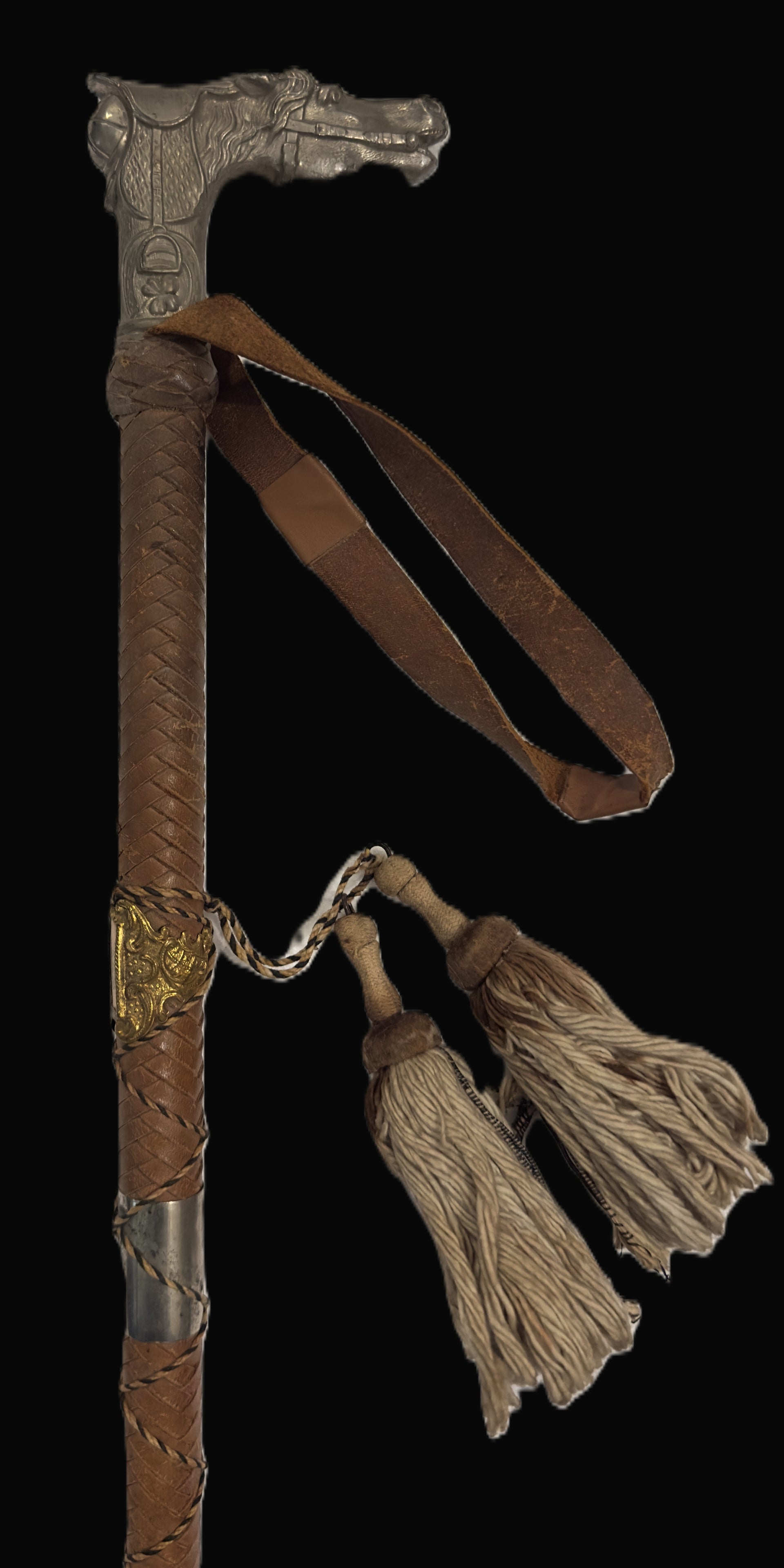 Imperial German Cavalry Reservist Riding Whip Regiment 15 w/Horse Head