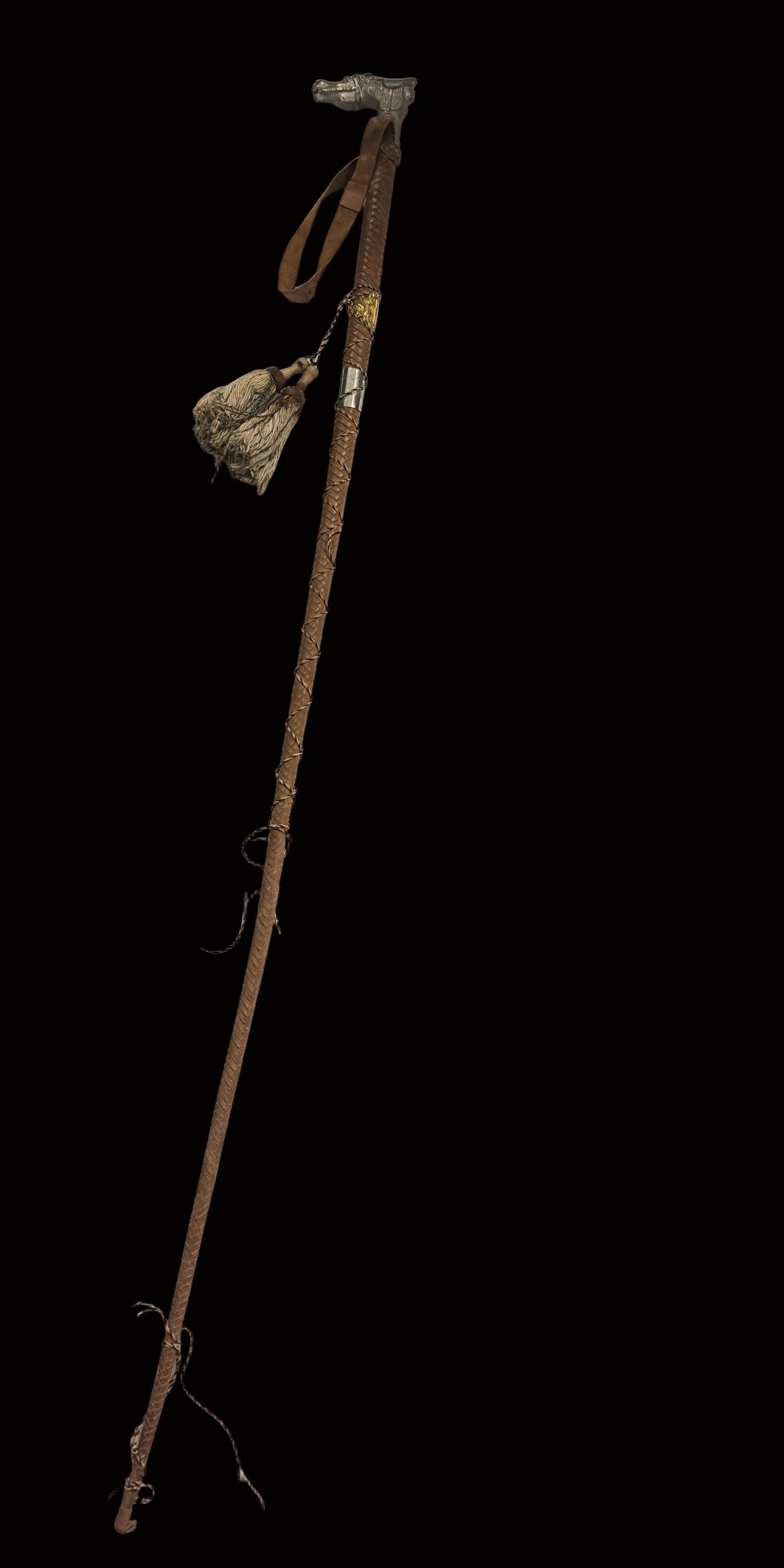 Imperial German Cavalry Reservist Riding Whip Regiment 15 w/Horse Head