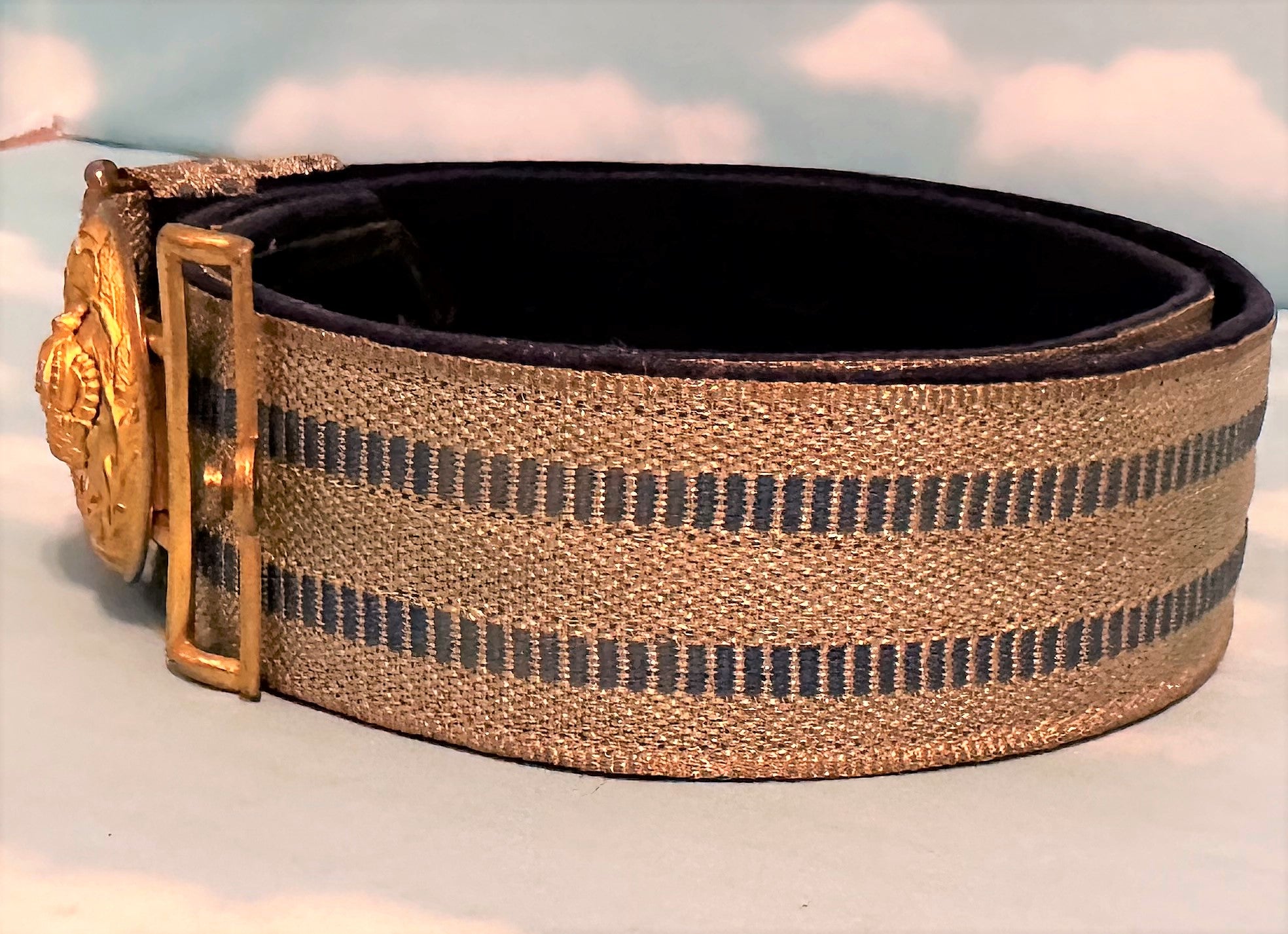 Bavarian Infanterie Officer's dress brocade belt and buckle - Derrittmeister Militaria Group