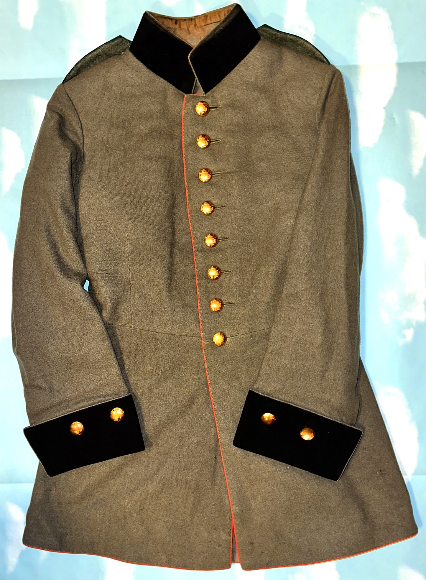 Saxon Enlisted Man's Feldgrau Tunic - Feldartillerie Nr 32, M-1915 Friedensuniform, WWI Era - Derrittmeister Militaria Group