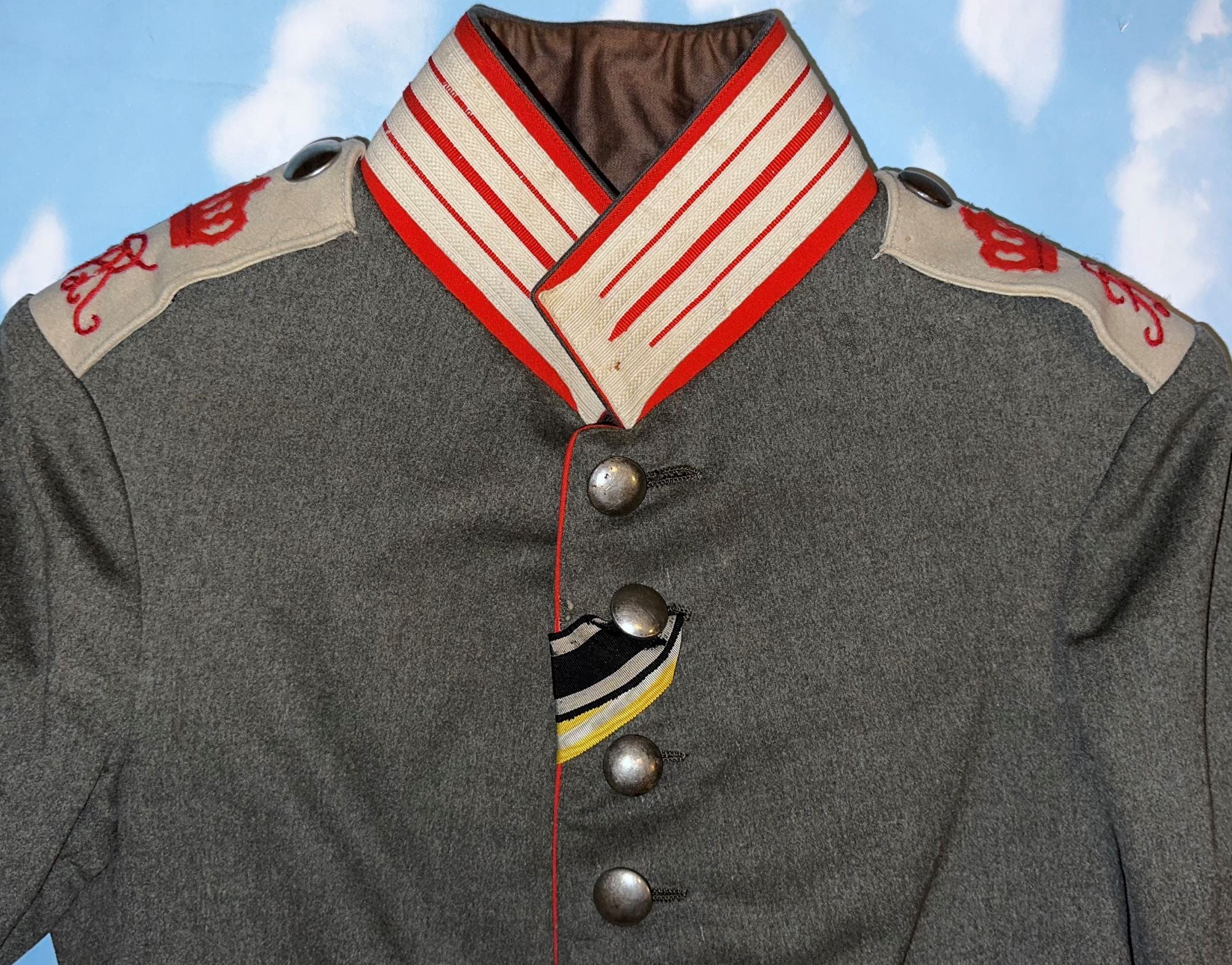 Saxony - Private Purchase Enlisted Man M-1910 Feldgrau Tunic - Infanterie-Regiment Nr 100 - Derrittmeister Militaria Group