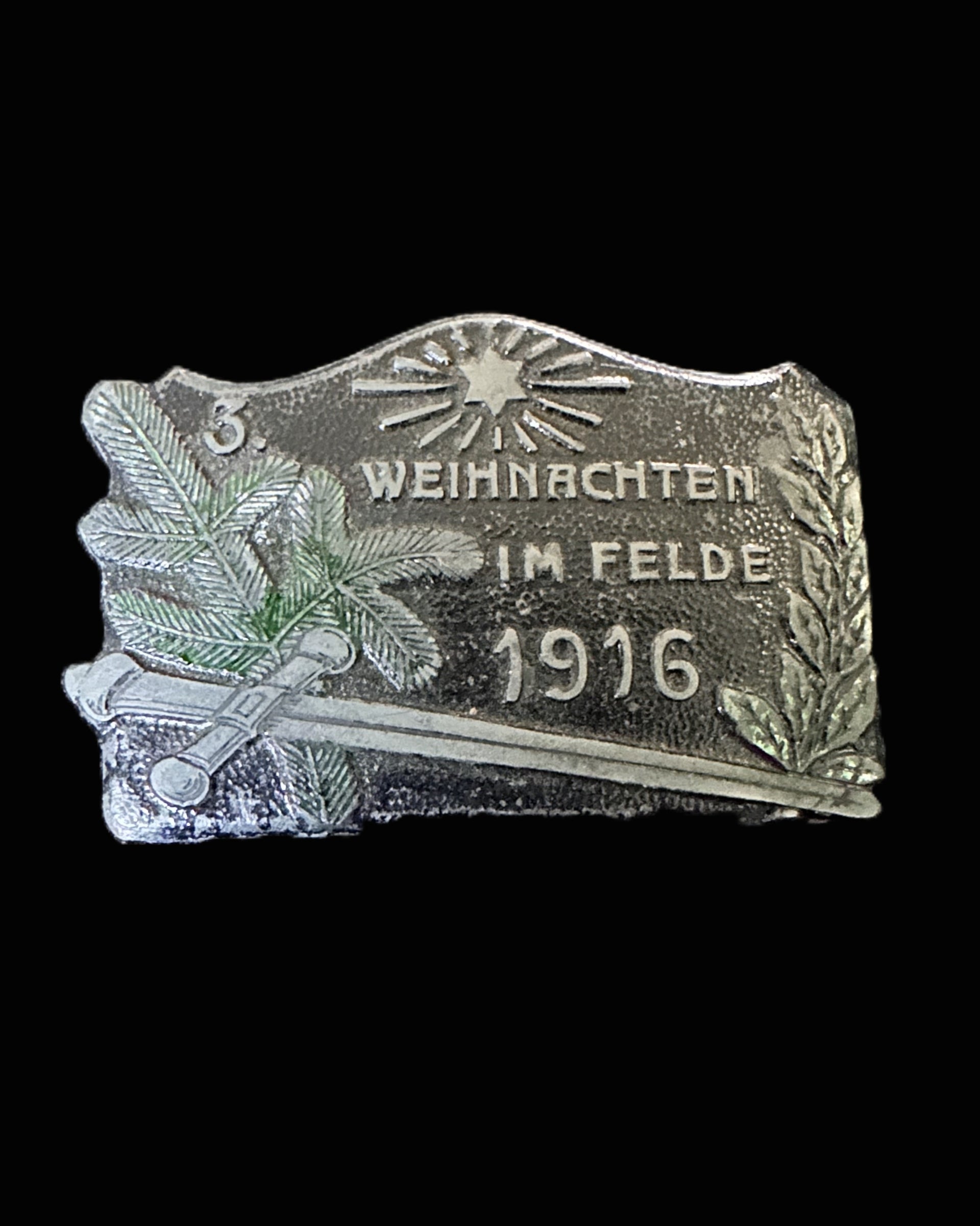 Imperial German “3. Weihnachten im Felde 1916” Christmas Commemorative Badge