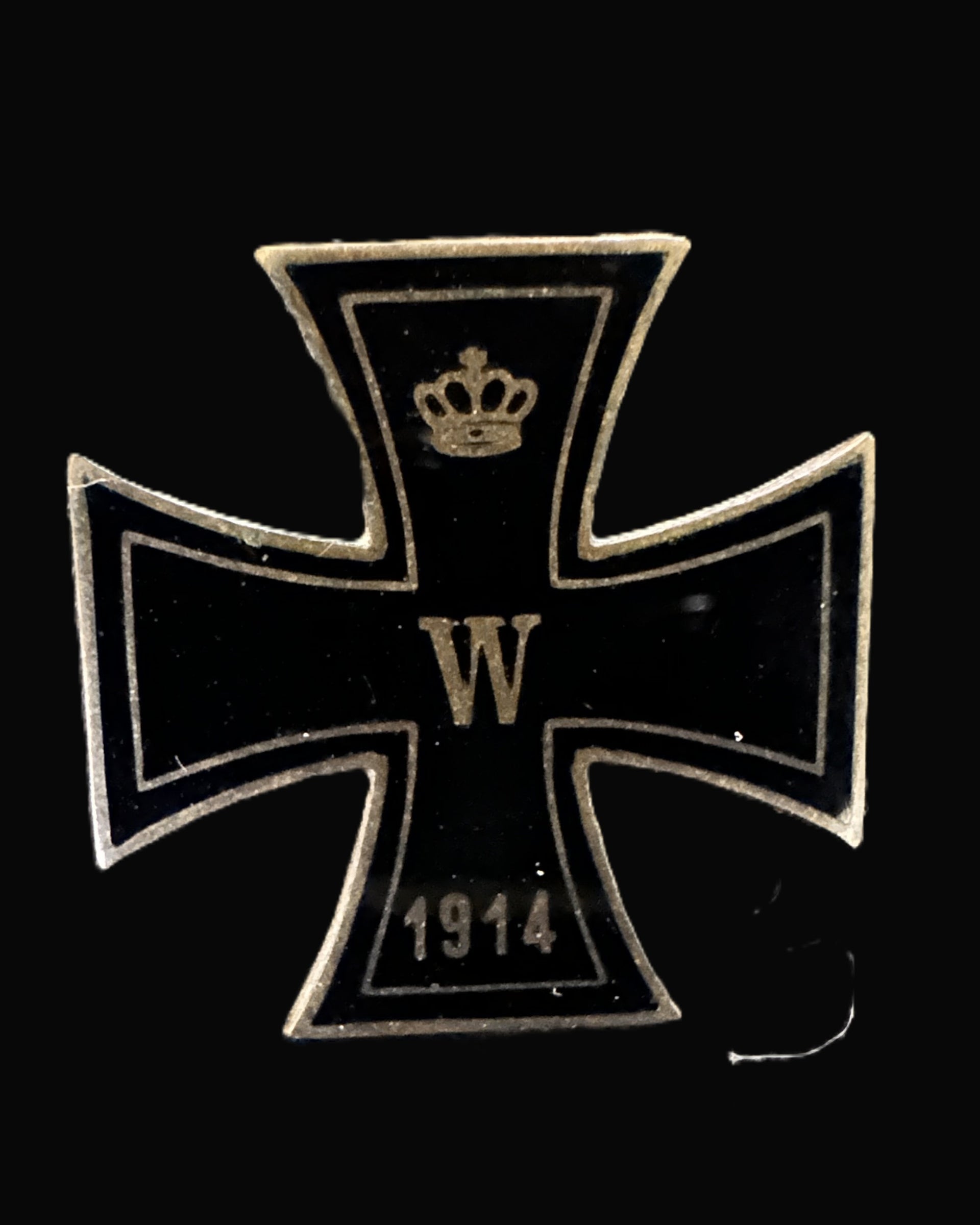 Imperial German Iron Cross 1914 Veteran’s Pin – Enameled Miniature Version