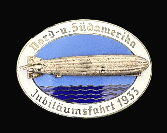 Zeppelin Commemorative Pin for the Nord- und Südamerika Jubiläumsfahrt 1933