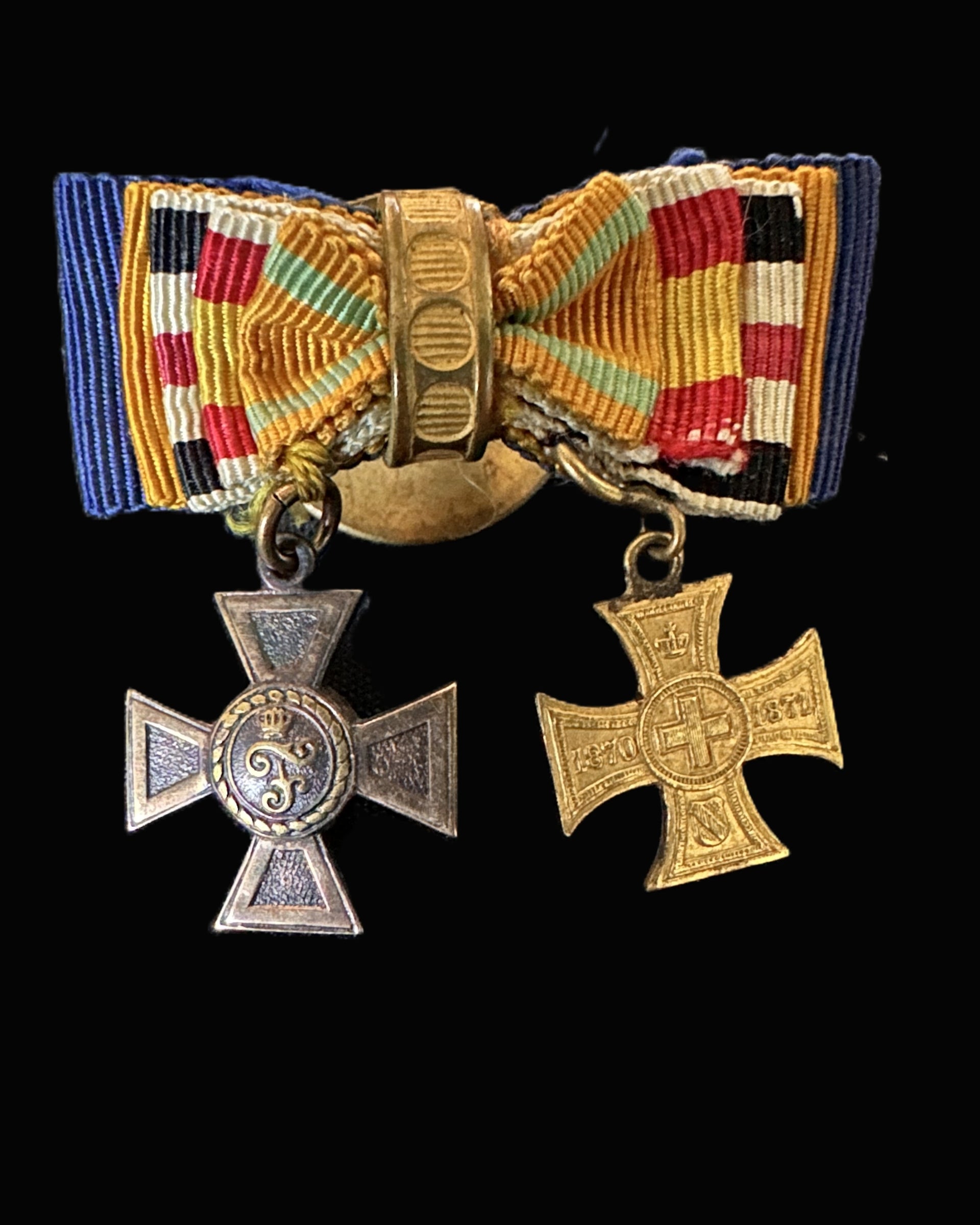 Prussian Two-Place Miniature Medal Bar – 1870/71 Franco-Prussian War