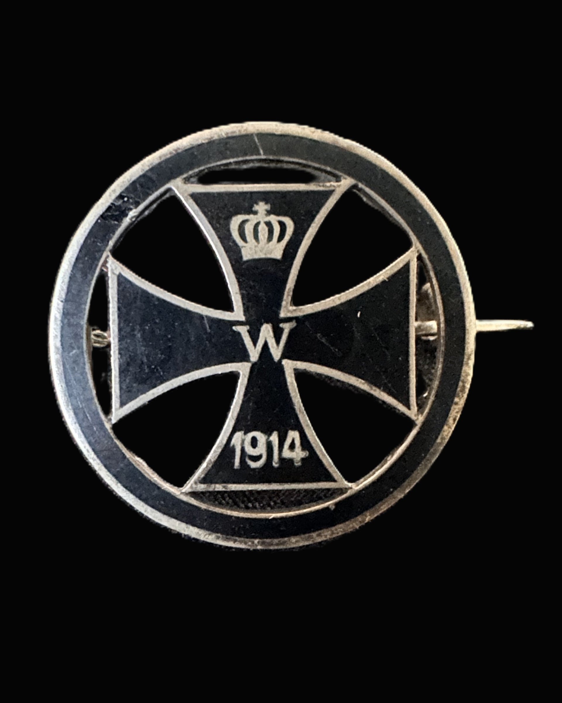 Imperial German 1914 Iron Cross "Patriotica" Miniature Pin