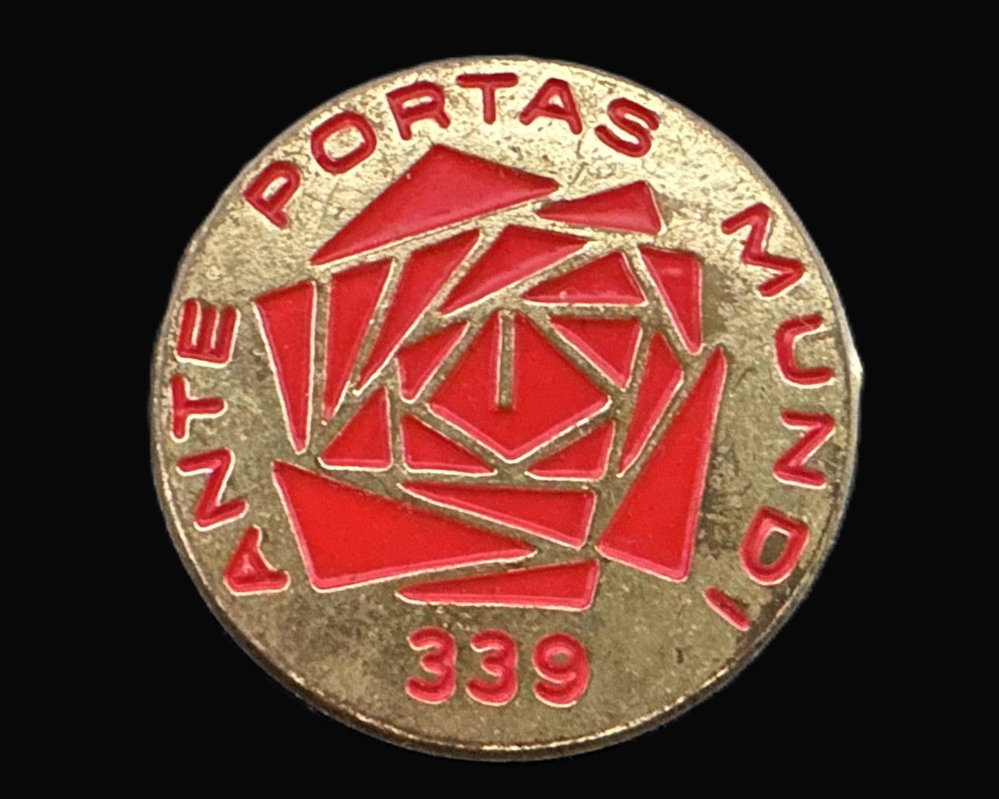 ANTE PORTAS MUNDI 339 Pin Badge