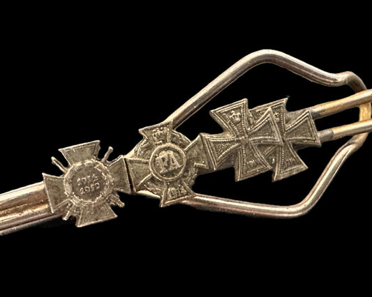 German World War I Miniature Medal Ribbon Bar Tie Clip