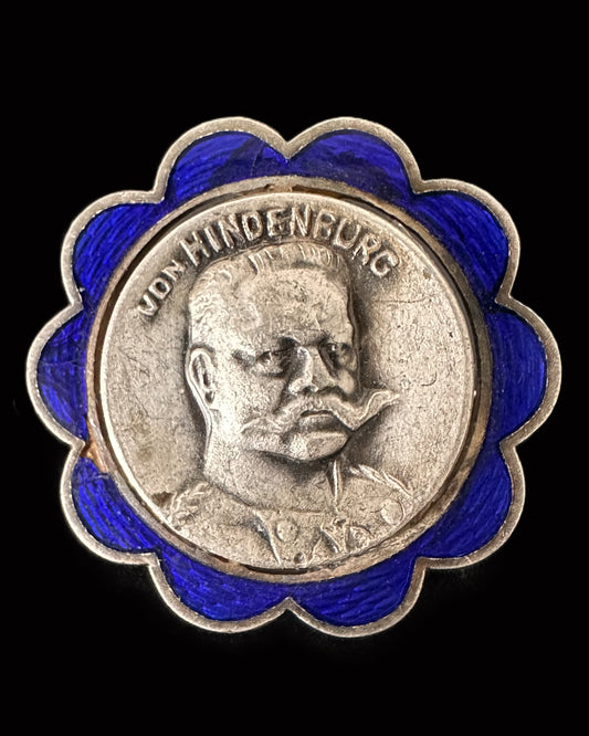 Paul von Hindenburg Commemorative Brooch – Enamel Accents