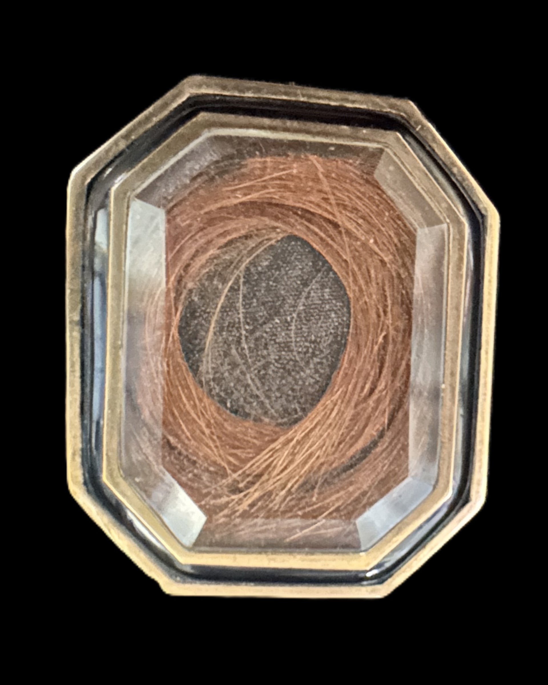 Victorian Mourning Brooch with Encased Lock of Hair