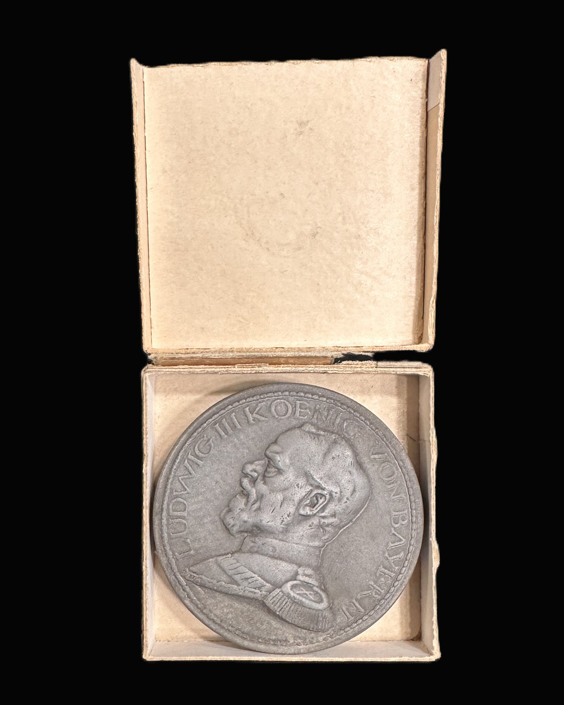 WWI Bavarian Commemorative Box Thaler – 1914–1916 – Original Case