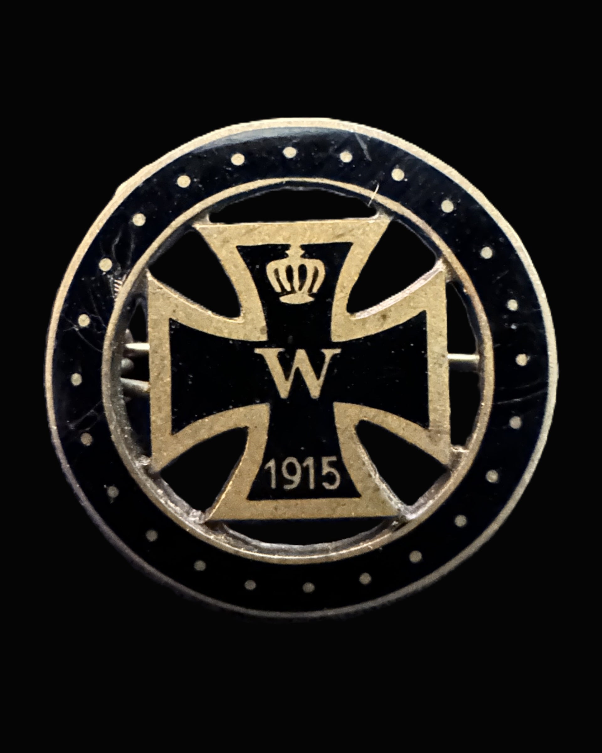 Imperial German 1915 Iron Cross Patriotic Pin – Cutout Design