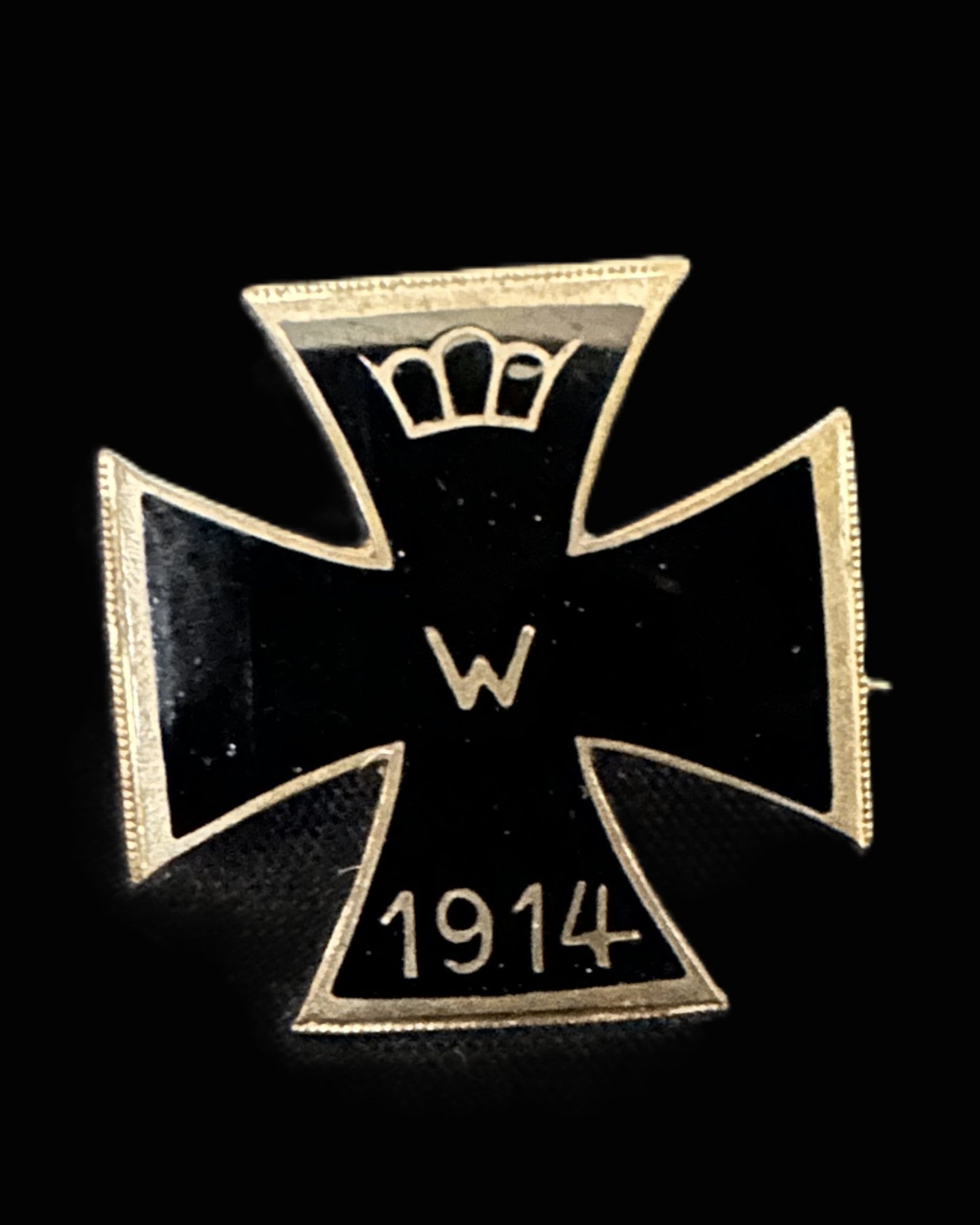 1914 Iron Cross Enamel Stickpin Brooch