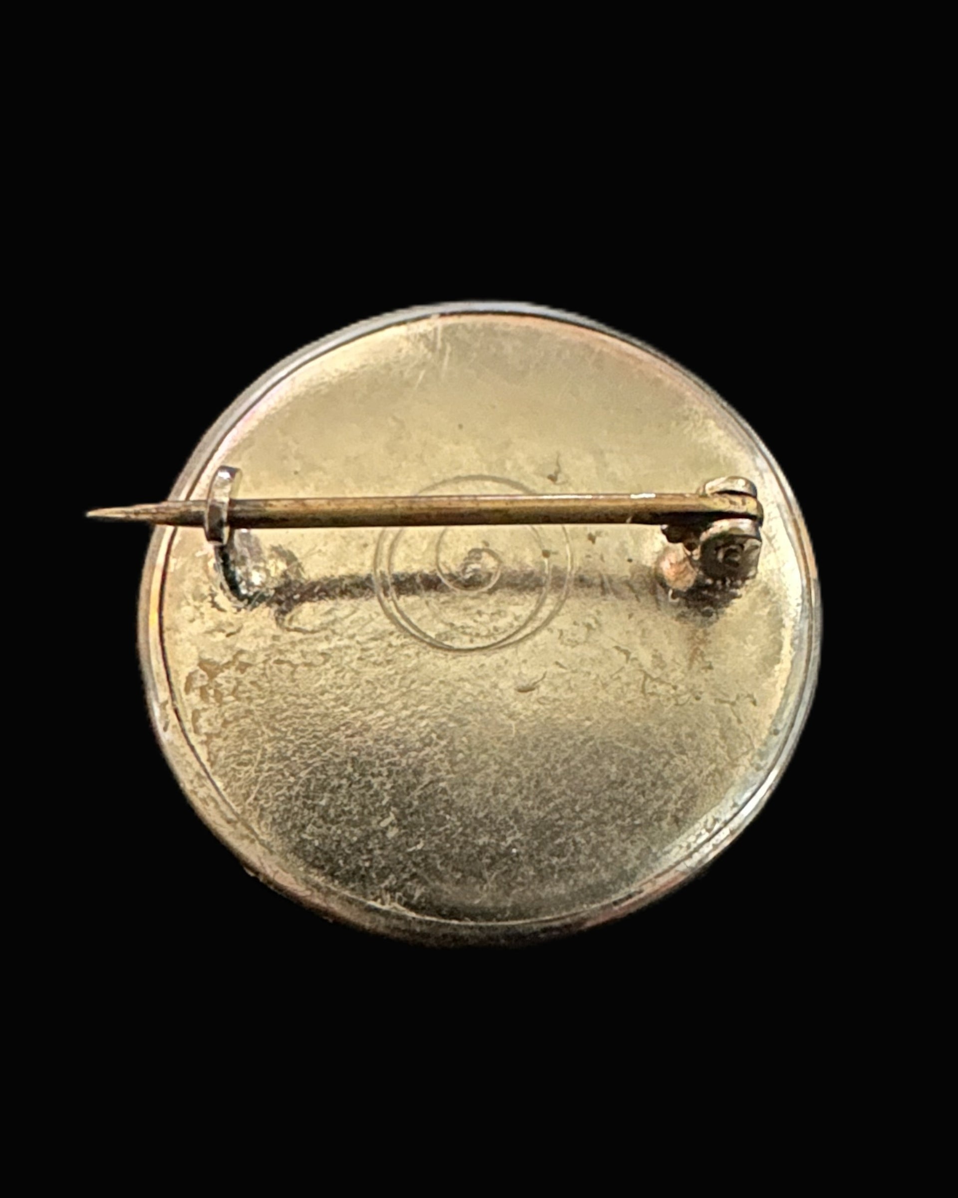 Imperial German Commemorative Pin with Portraits of Kaiser Wilhelm II and Kaiser Franz Joseph