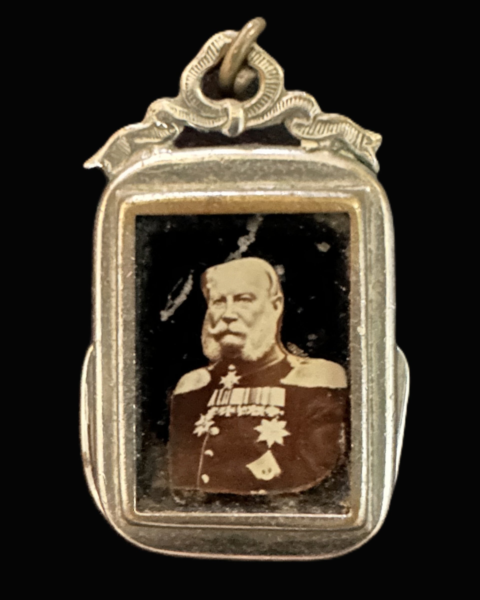 Imperial German Silver Portrait Pendant of Kaiser Wilhelm I