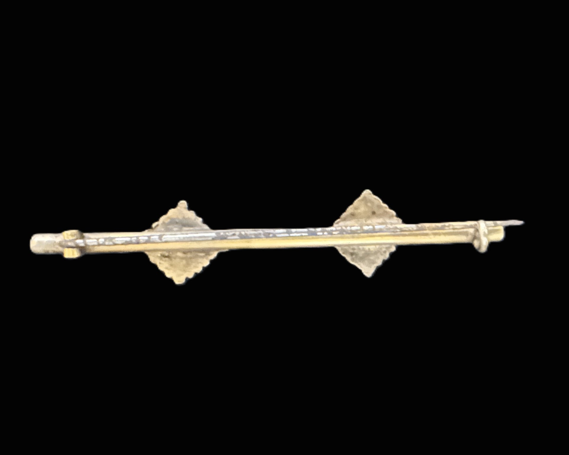 Imperial German Officer’s Gold-Toned Double Pips Rank Bar Pre–World War I