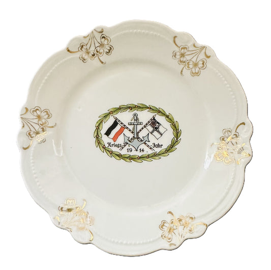 Imperial German Navy Commemorative Dessert Plate – 1914