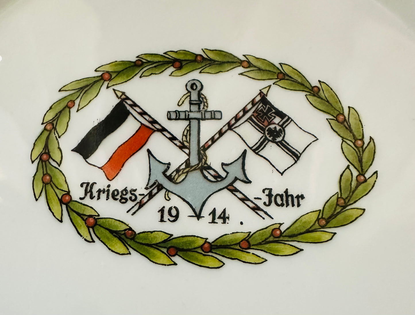 Imperial German Navy Commemorative Dessert Plate – 1914