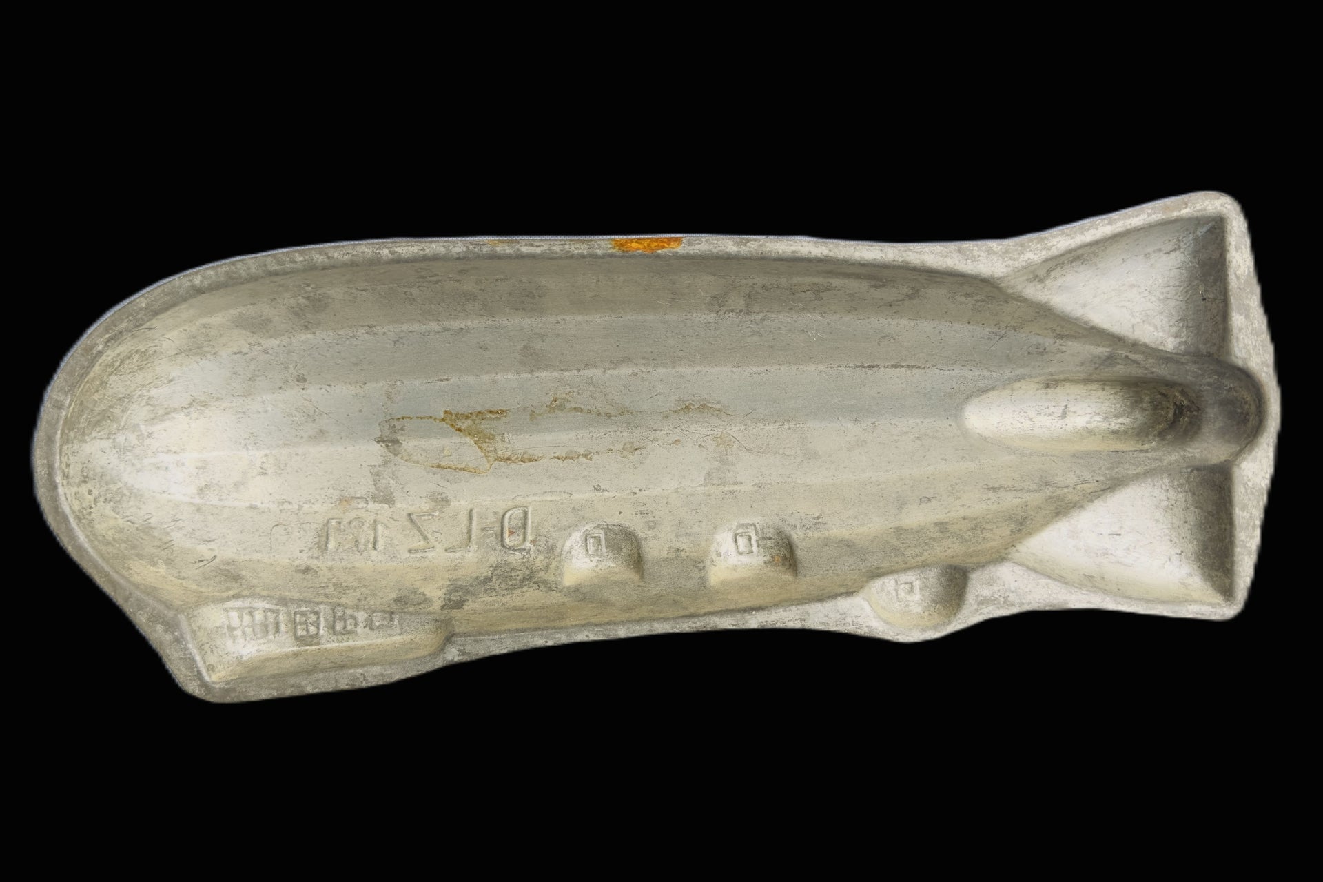 German Graf Zeppelin D-LZ 127 Airship Aluminum Cake Mold Backform c.1930