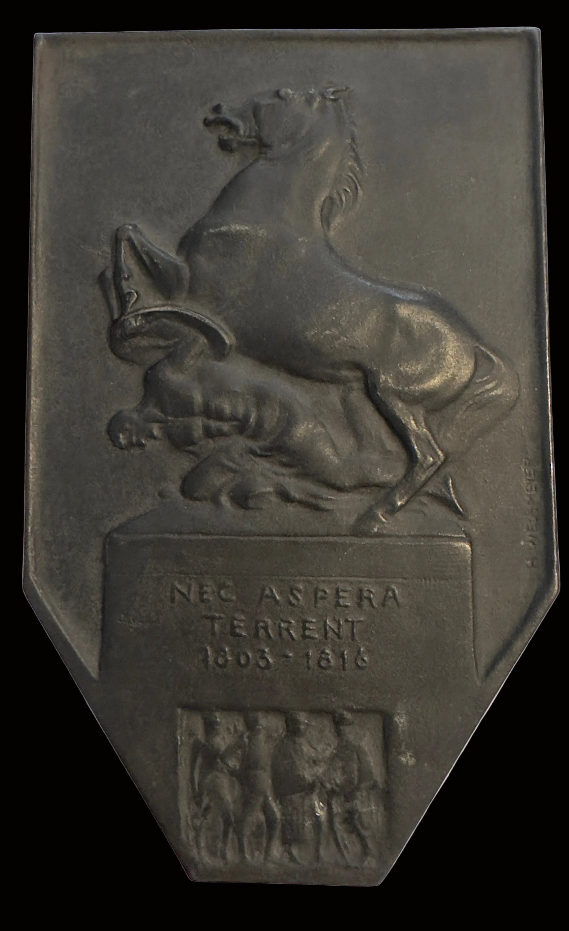 Hanover Kings German Legion Cast Iron Plaque Wedemeyer Nec Aspera Terrent