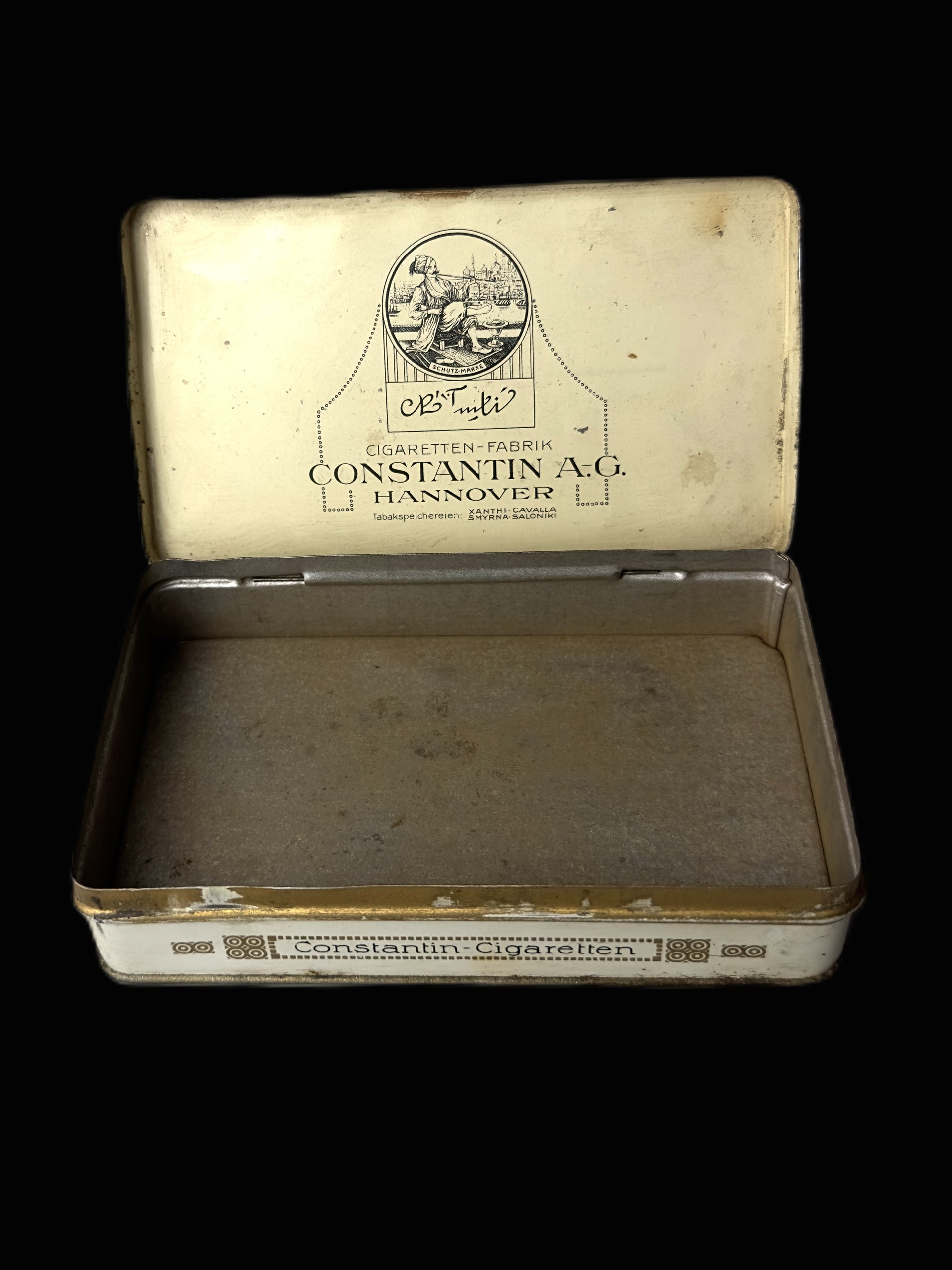 Imperial German Constantin "Kaiserpreis" Cigarette Advertising Tin