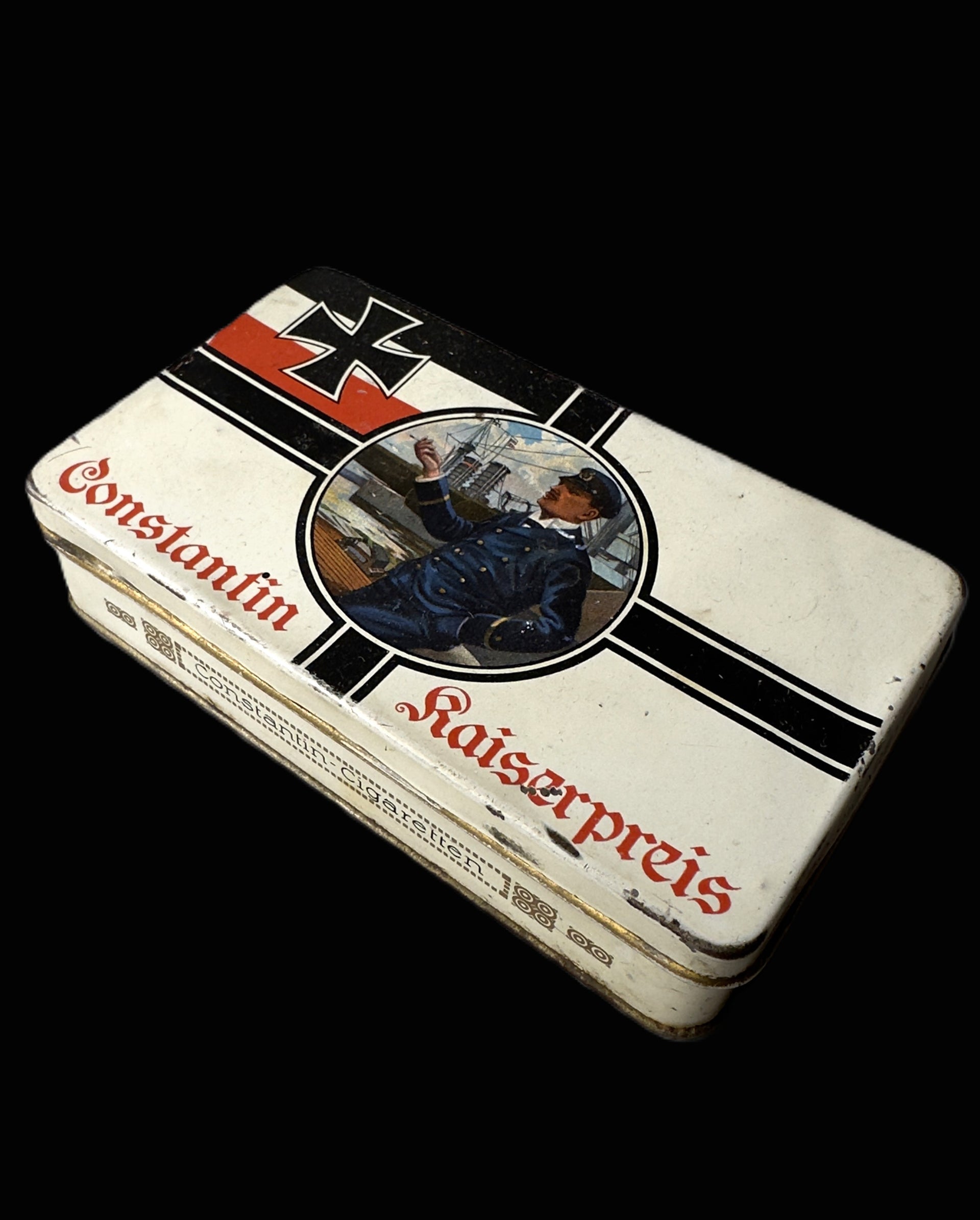 Imperial German Constantin "Kaiserpreis" Cigarette Advertising Tin
