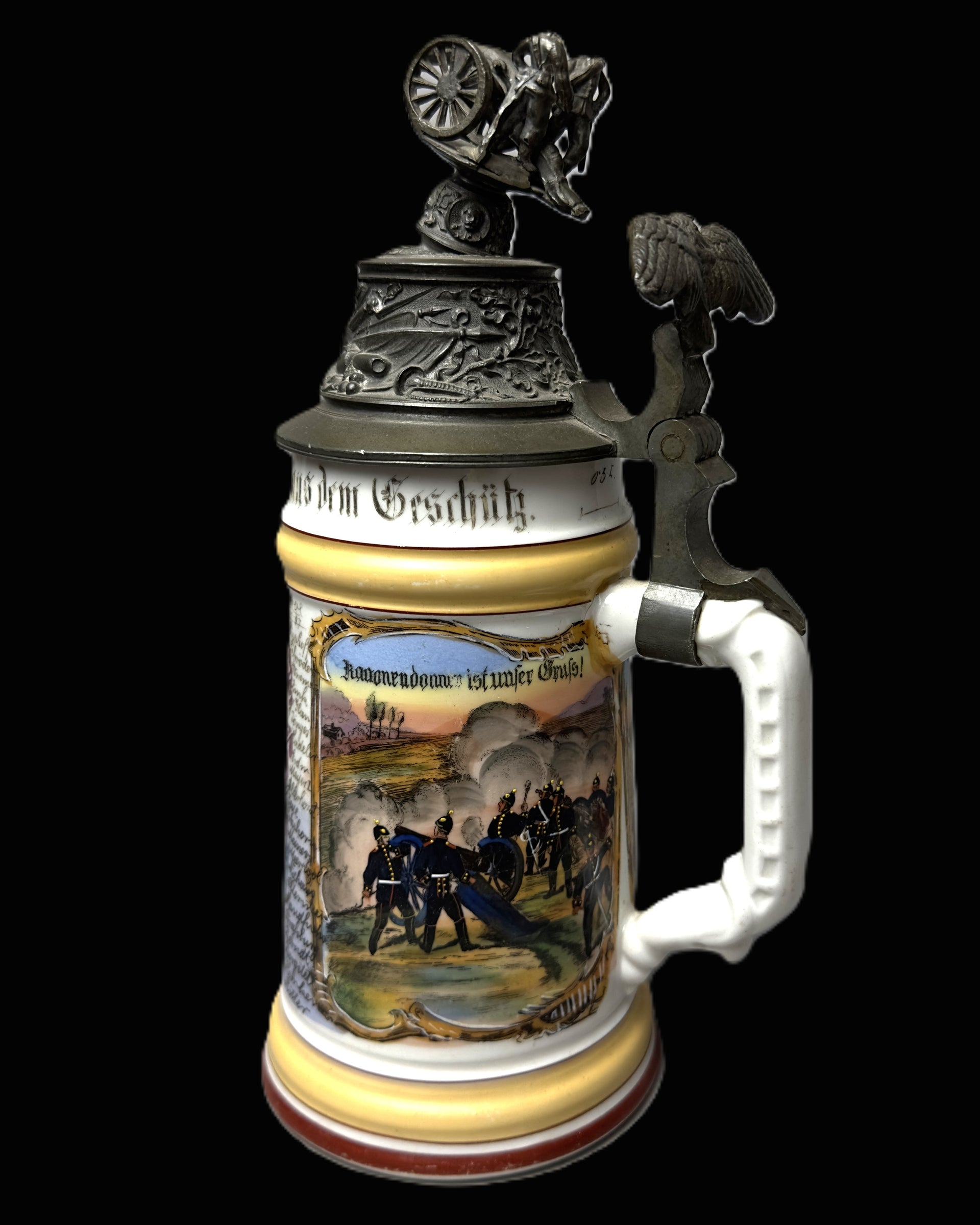 Prussian Field Artillery Reservist Stein 1895-97 With Lithophane