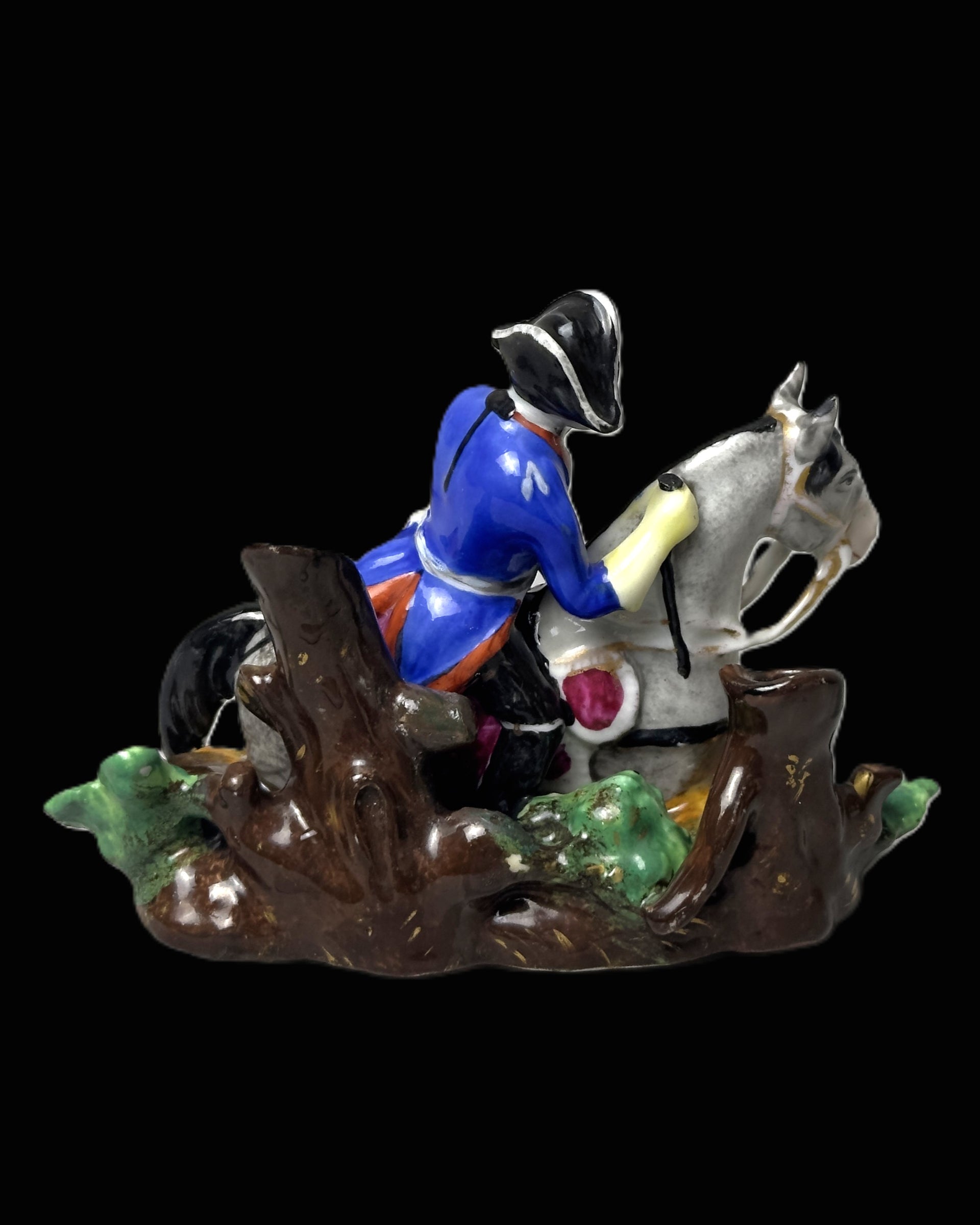 Antique Frederick the Great Prussian Equestrian Porcelain Figure