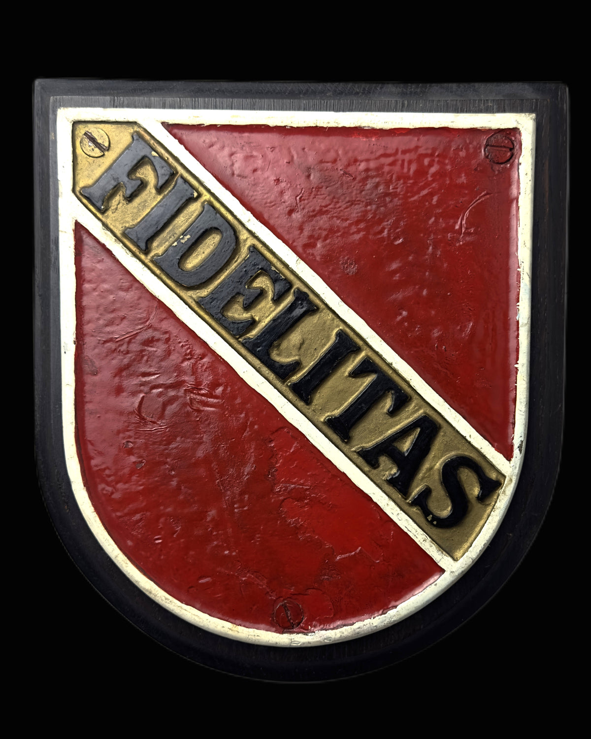 Baden Karlsruhe Fidelitas City Coat of Arms Cast-Metal Wall Plaque