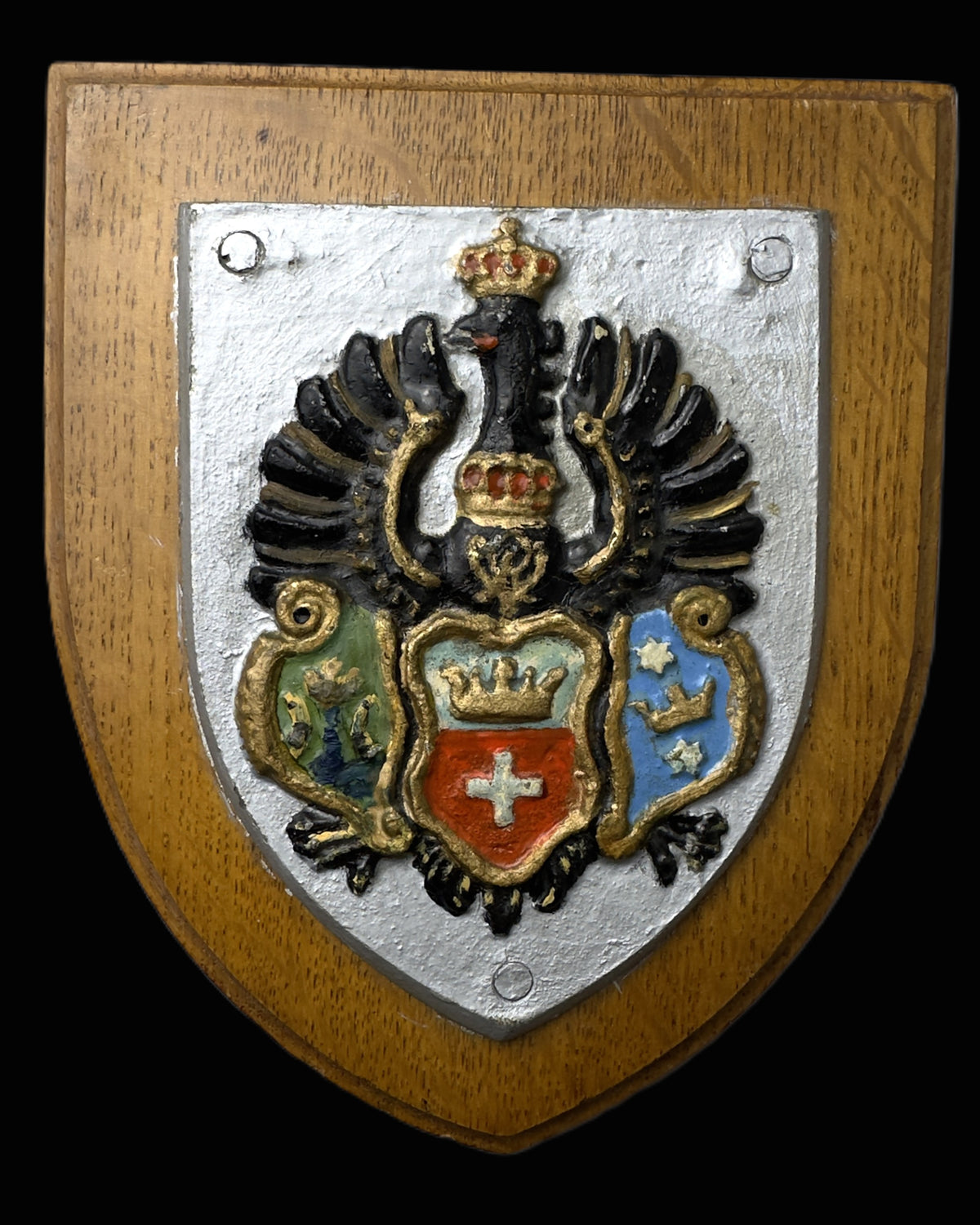 Prussian Königsberg East Prussia City Coat of Arms Cast-Metal Wall Plaque