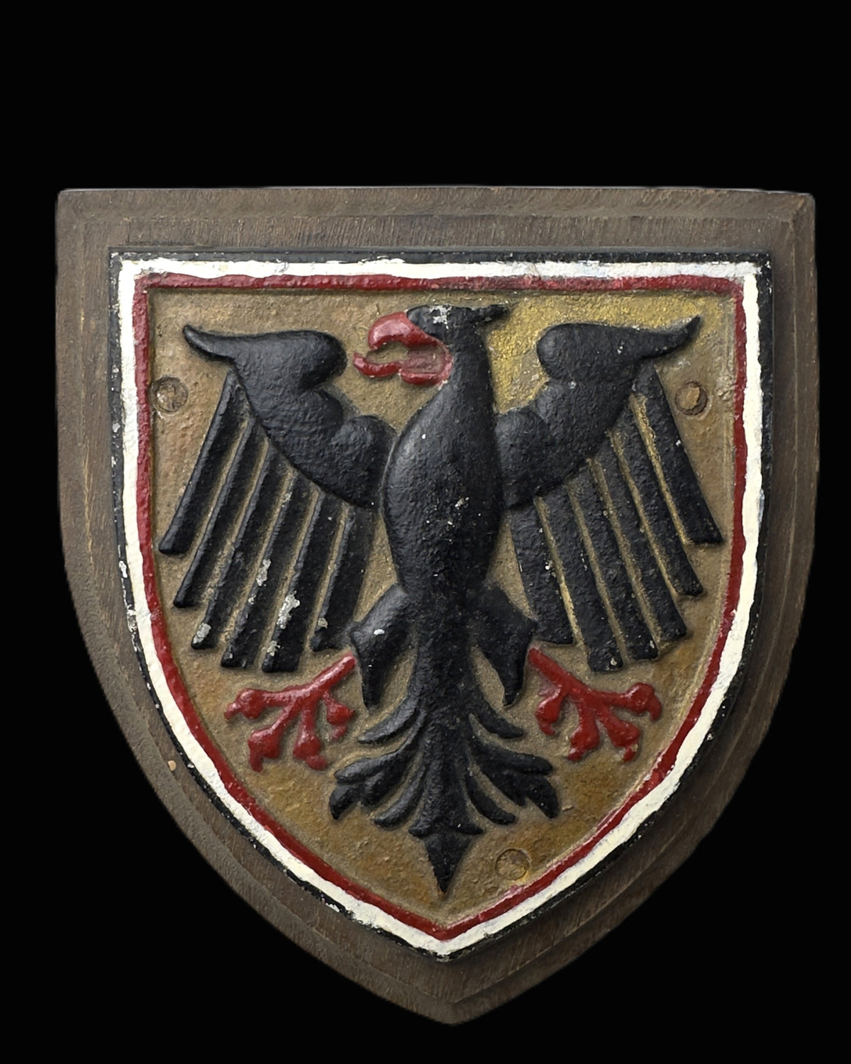 German Aachen City Coat of Arms Cast-Metal Eagle Wall Plaque