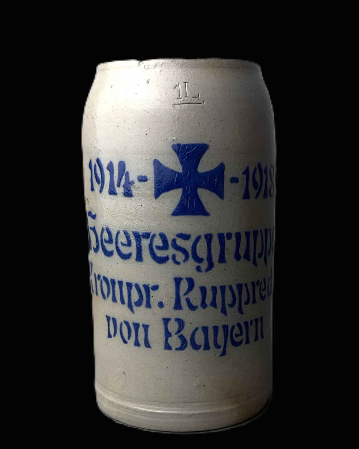 WWI German Heeresgruppe Kronprinz Rupprecht 1L Stoneware Beer Stein
