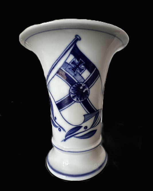 Imperial German Naval-Themed Porcelain Vase by Meissen Porcelain Manufactory – Circa Early 20th Century