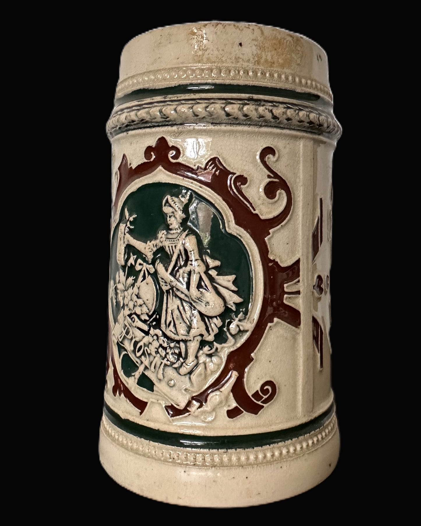 Imperial German Beer Stein – "Prosit!" with Folk Scene