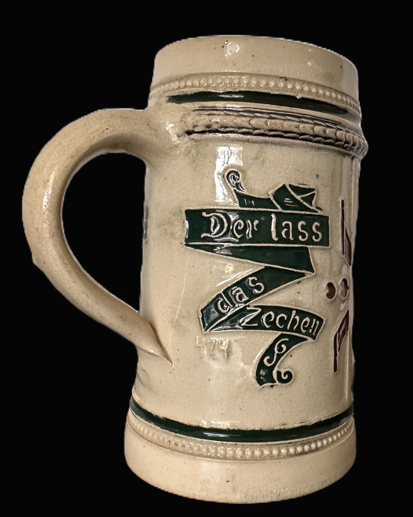 Imperial German Beer Stein – "Prosit!" with Folk Scene