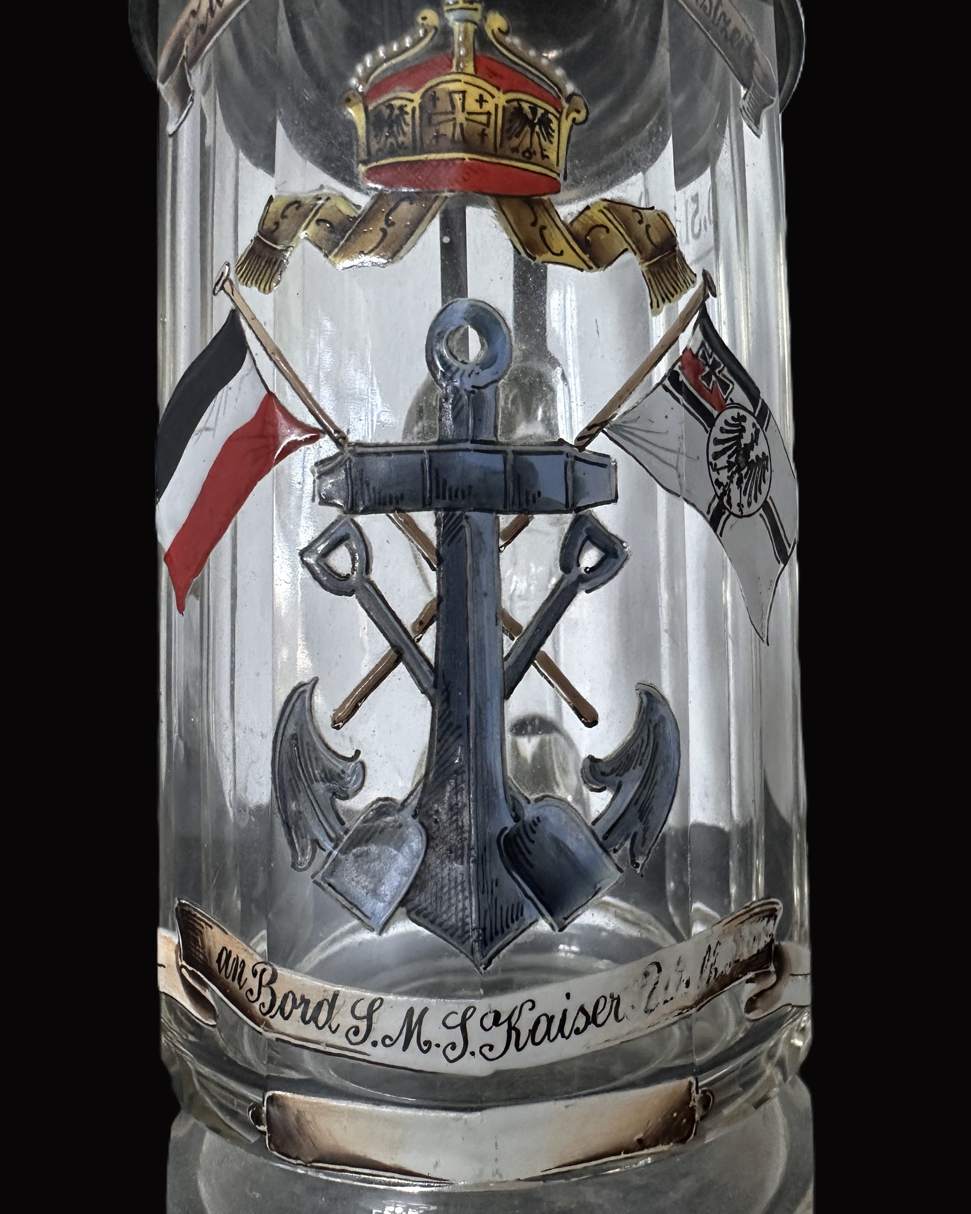German Imperial Navy Beer Stein Commemorating SMS Kaiser Wilhelm II