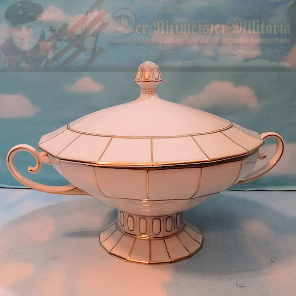RARE GERMAN TABLEWARE DINING SET – Exquisite 22K Gold Trimmed Porcelain - Derrittmeister Militaria Group