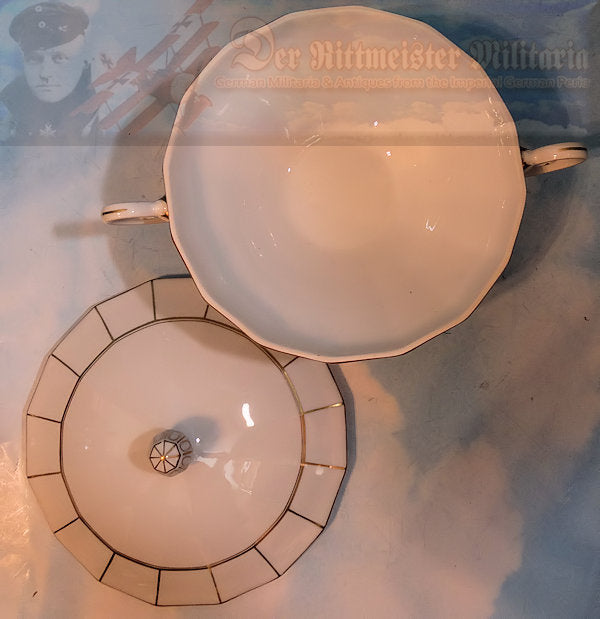 RARE GERMAN TABLEWARE DINING SET – Exquisite 22K Gold Trimmed Porcelain - Derrittmeister Militaria Group