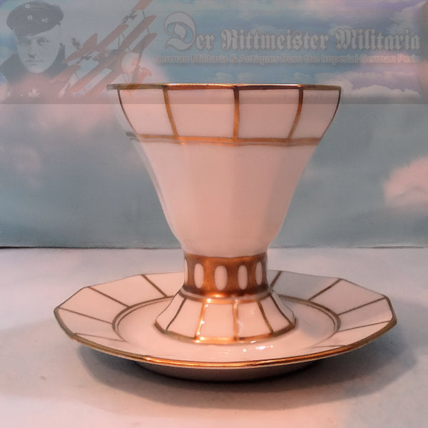 RARE GERMAN TABLEWARE DINING SET – Exquisite 22K Gold Trimmed Porcelain - Derrittmeister Militaria Group