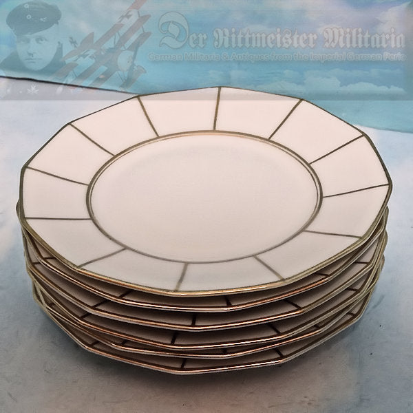 RARE GERMAN TABLEWARE DINING SET – Exquisite 22K Gold Trimmed Porcelain - Derrittmeister Militaria Group